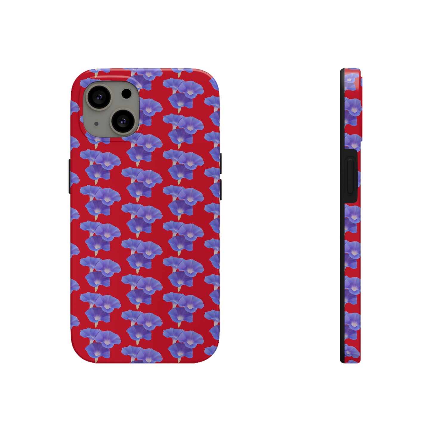 Purple Morning Glory Red Tough Phone Case