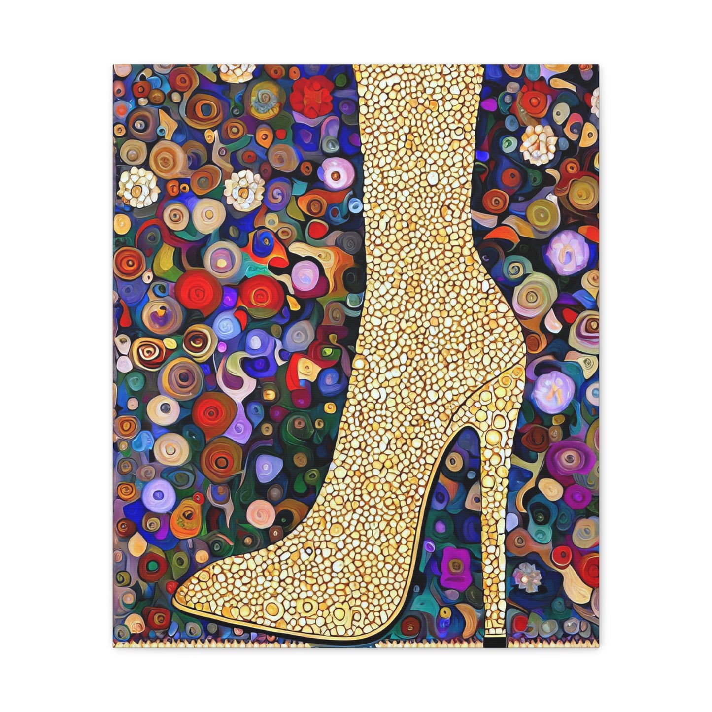 Gold Shoe  - Canvas Wall Art