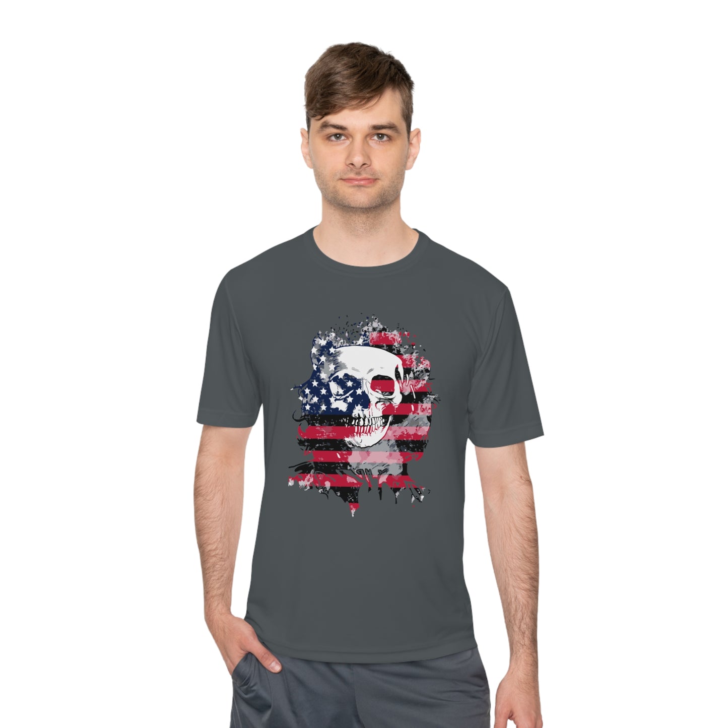 Skull and Flag Unisex Moisture Wicking Tee