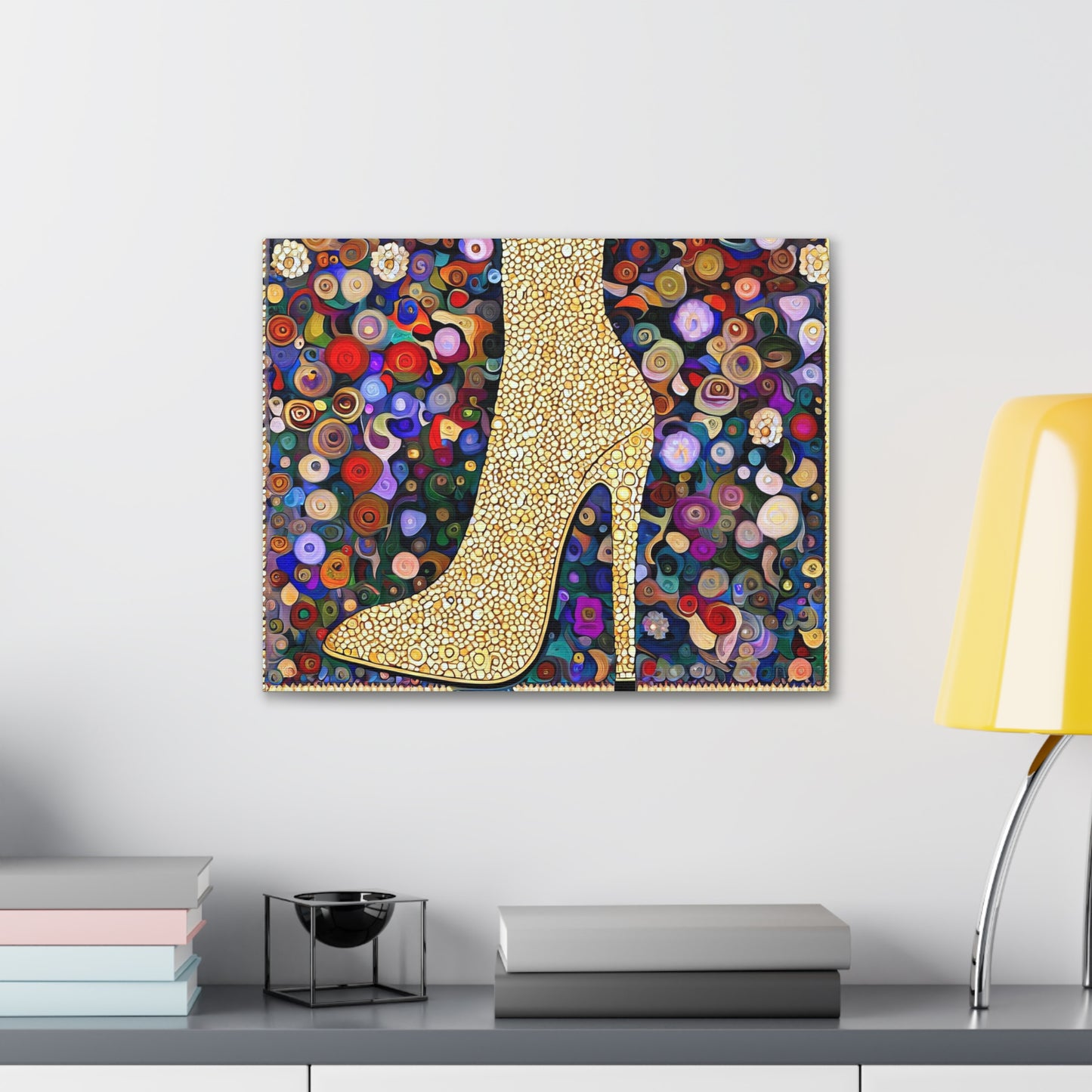 Gold Shoe  - Canvas Wall Art