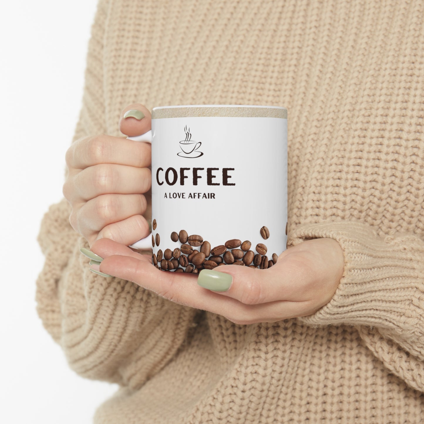 White Coffee Mug 11oz - A Love Affair