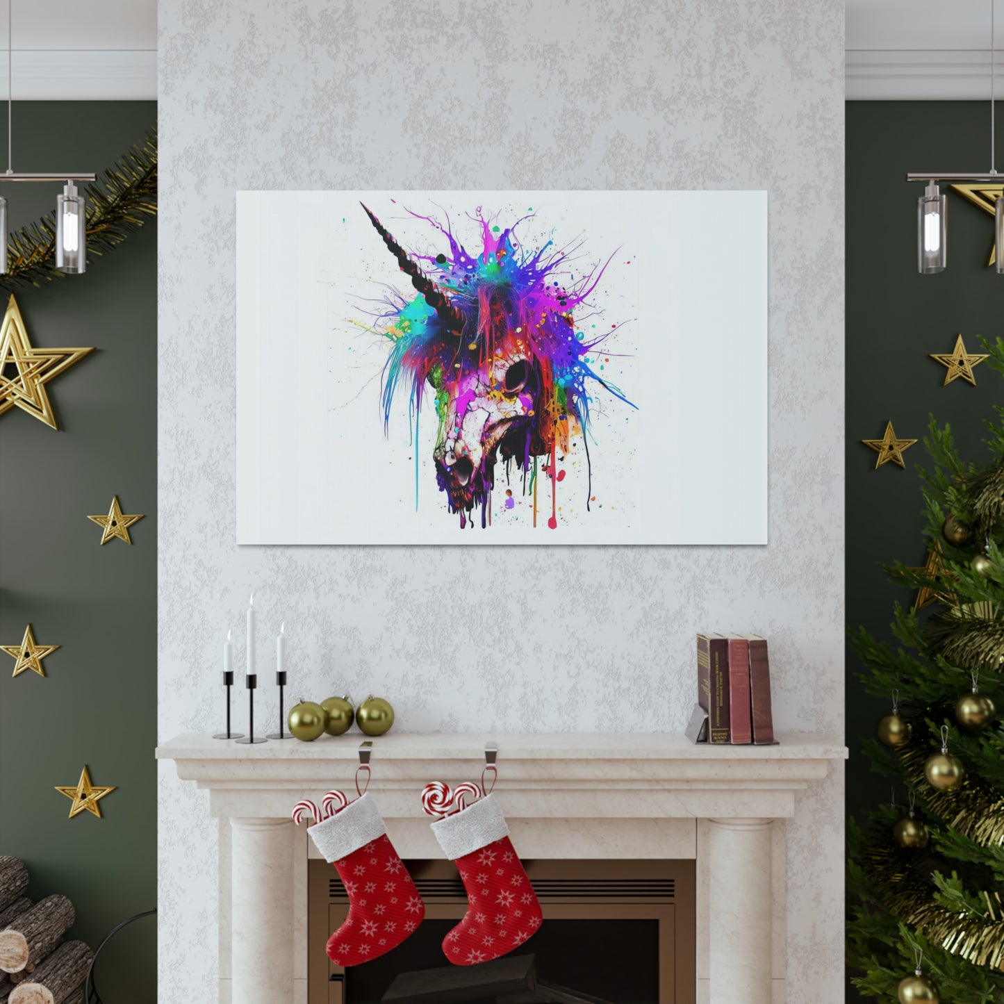 Unicorn Skull - Canvas Wall Art