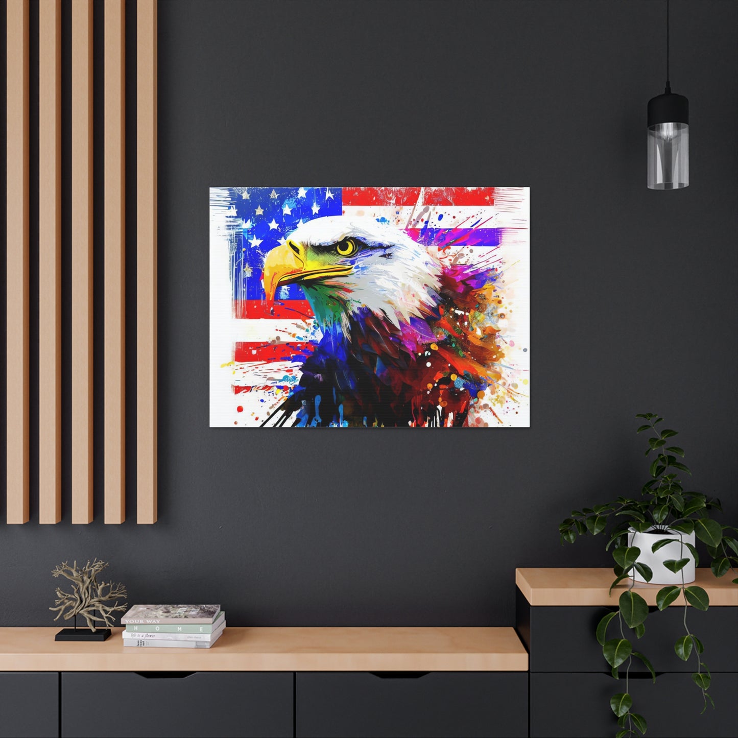 American Eagle Flag  - Canvas Wall Art