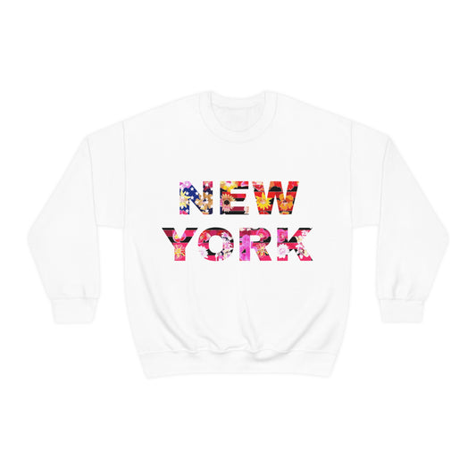 New York Floral Heavy Blend Sweatshirt