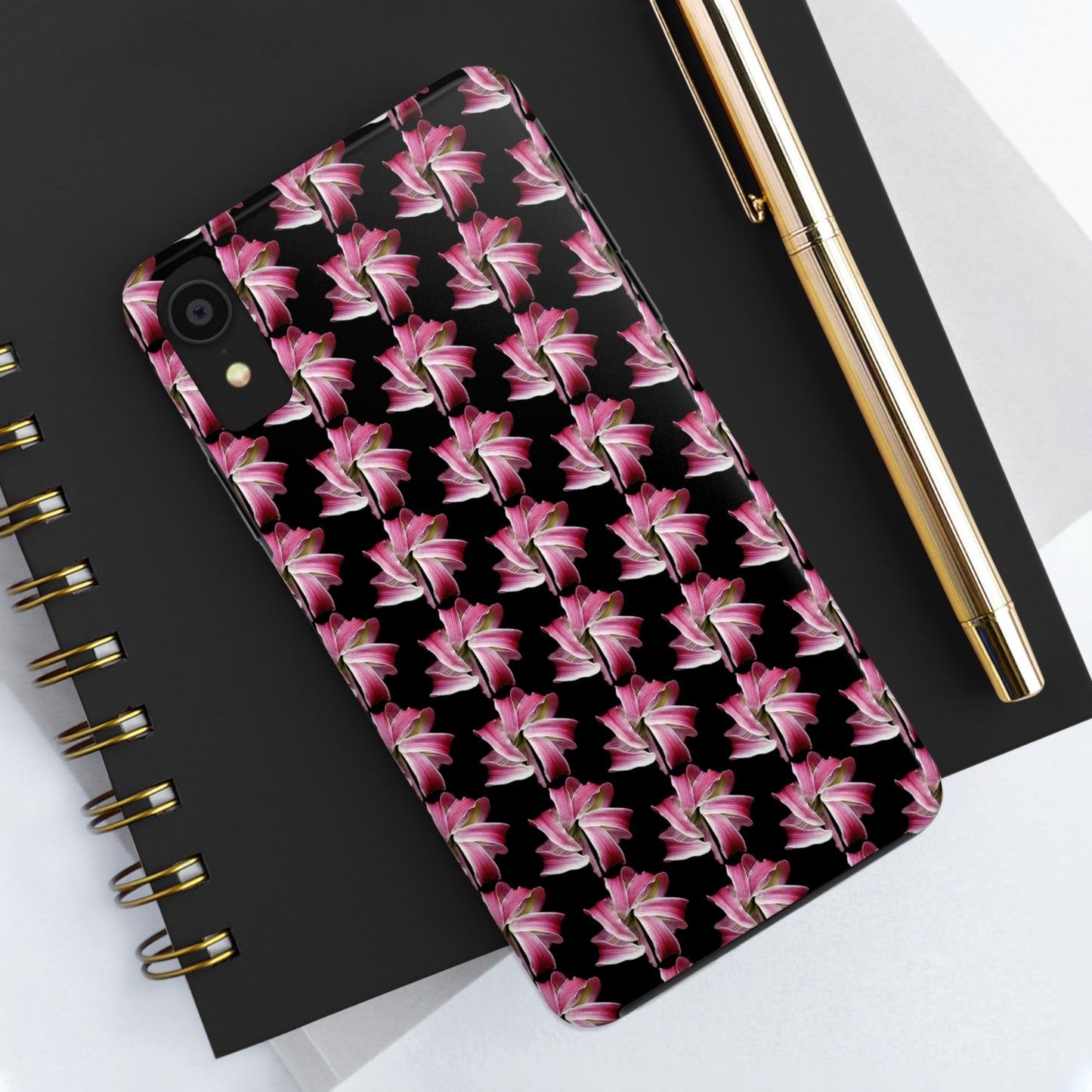 Morning Lily Black Tough Phone Case