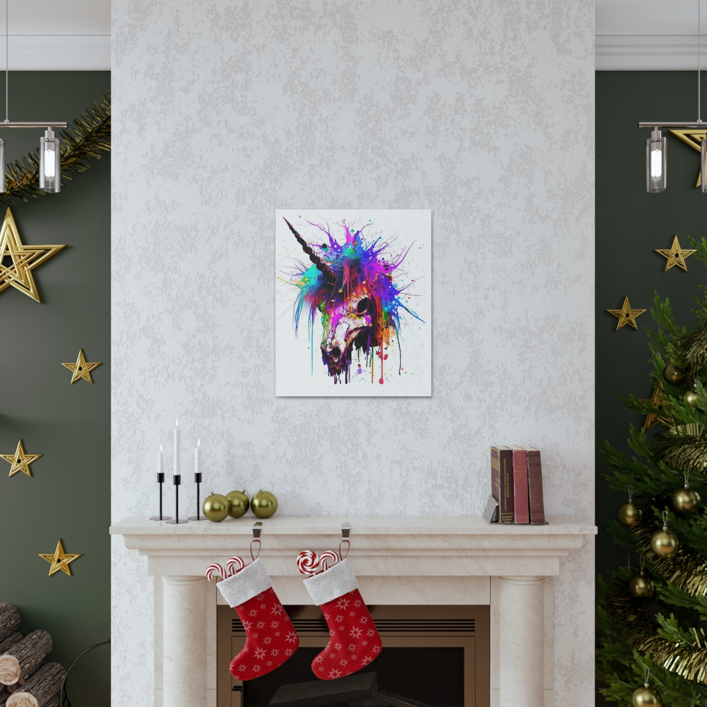 Unicorn Skull - Canvas Wall Art