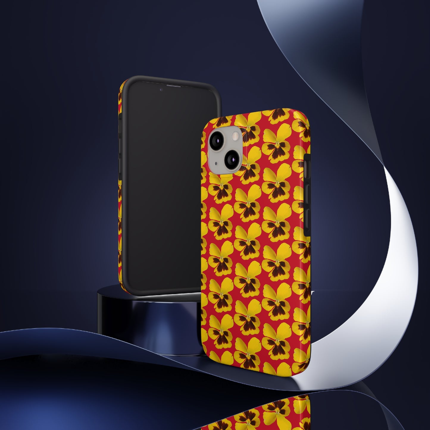 Yellow Pansy Red Tough Phone Case