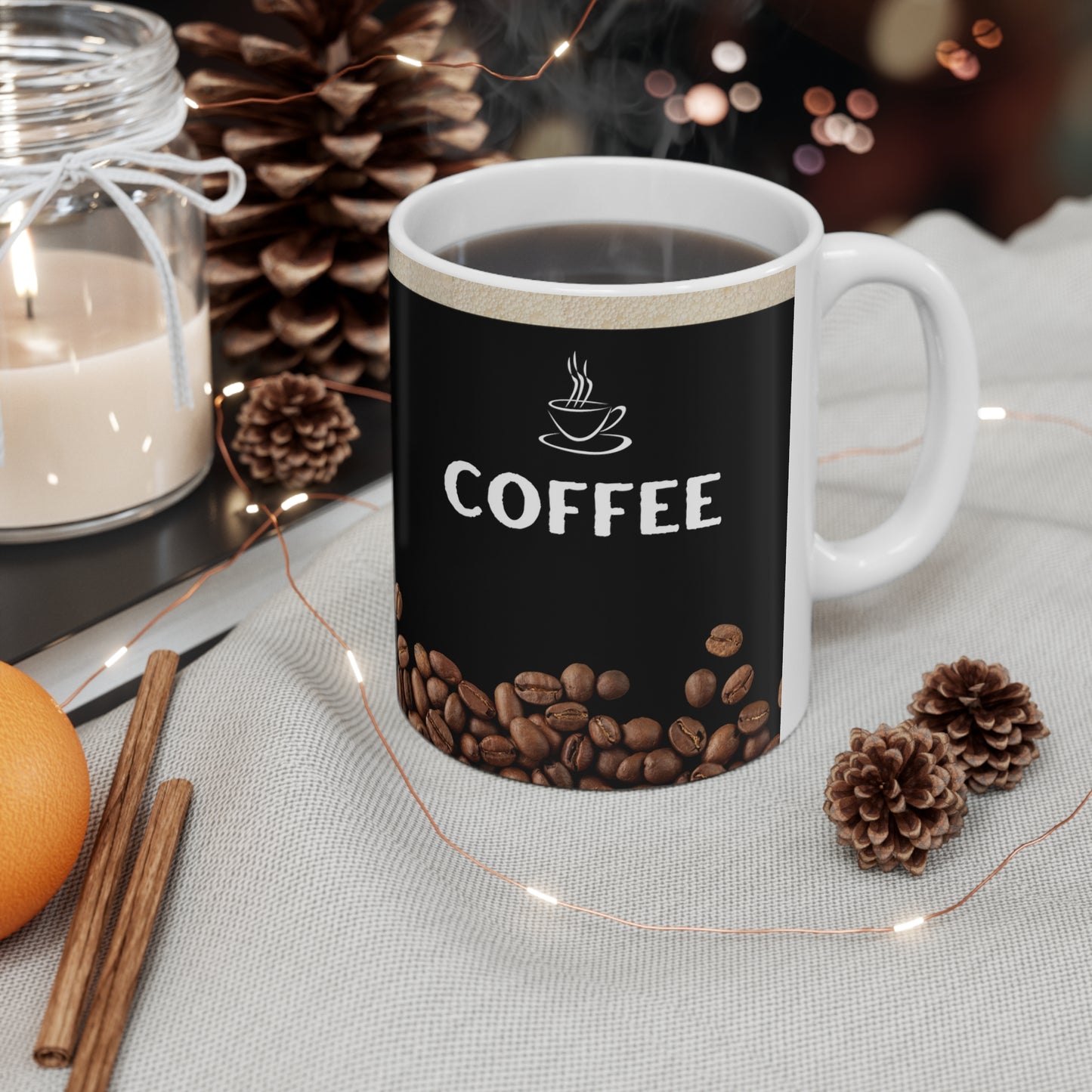 Black Coffee Mug 11oz - Plain