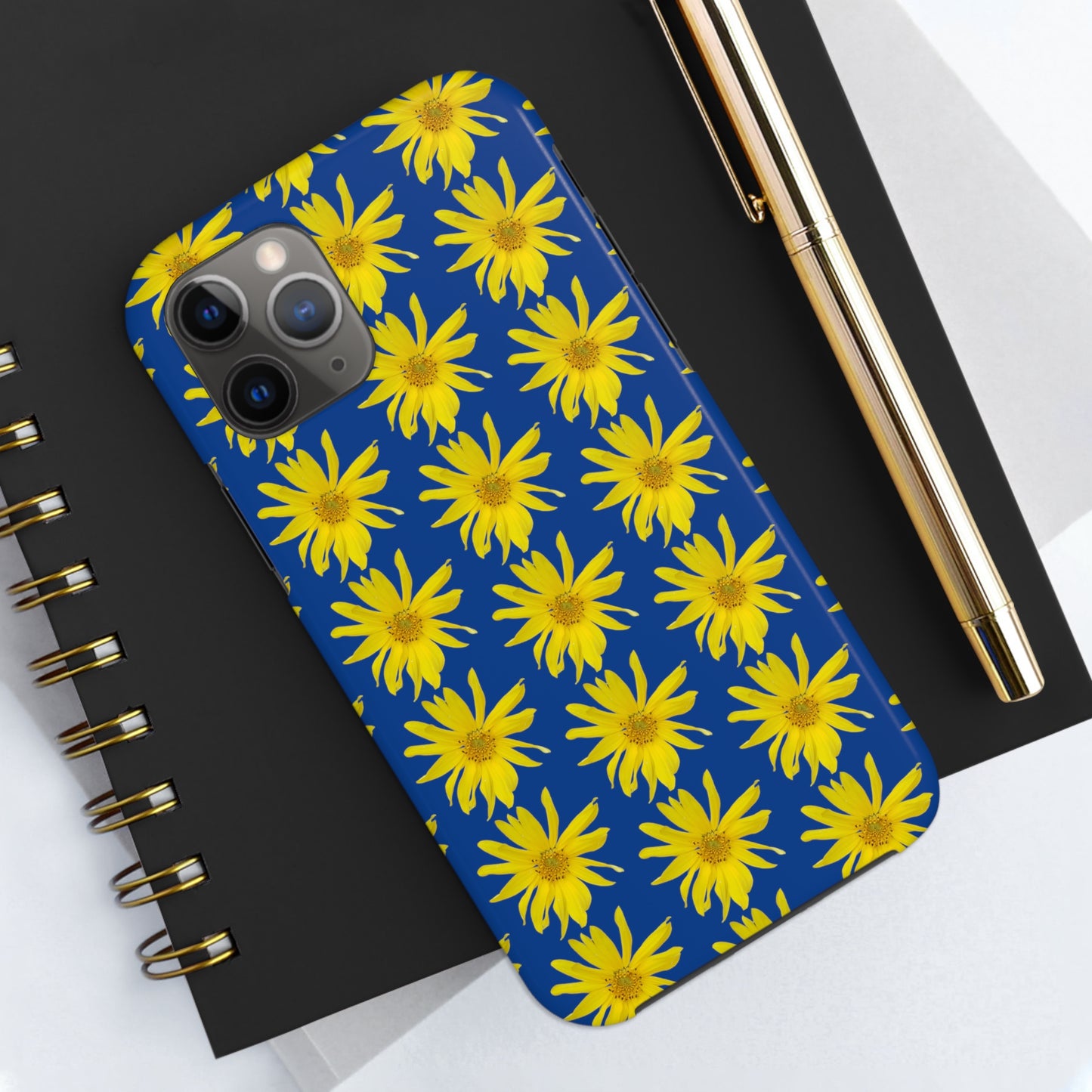 Wild Sunflower Blue Tough Phone Case