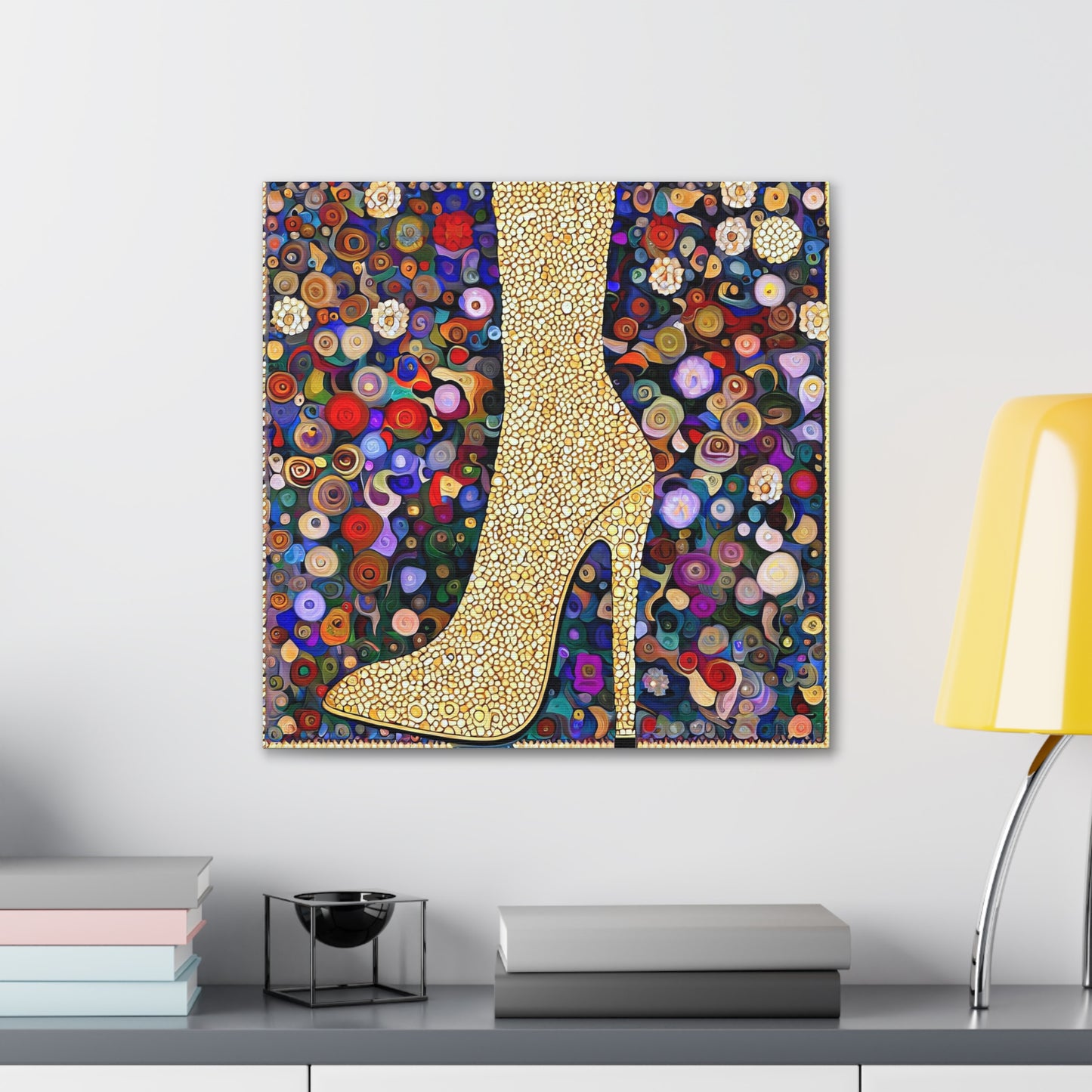 Gold Shoe  - Canvas Wall Art