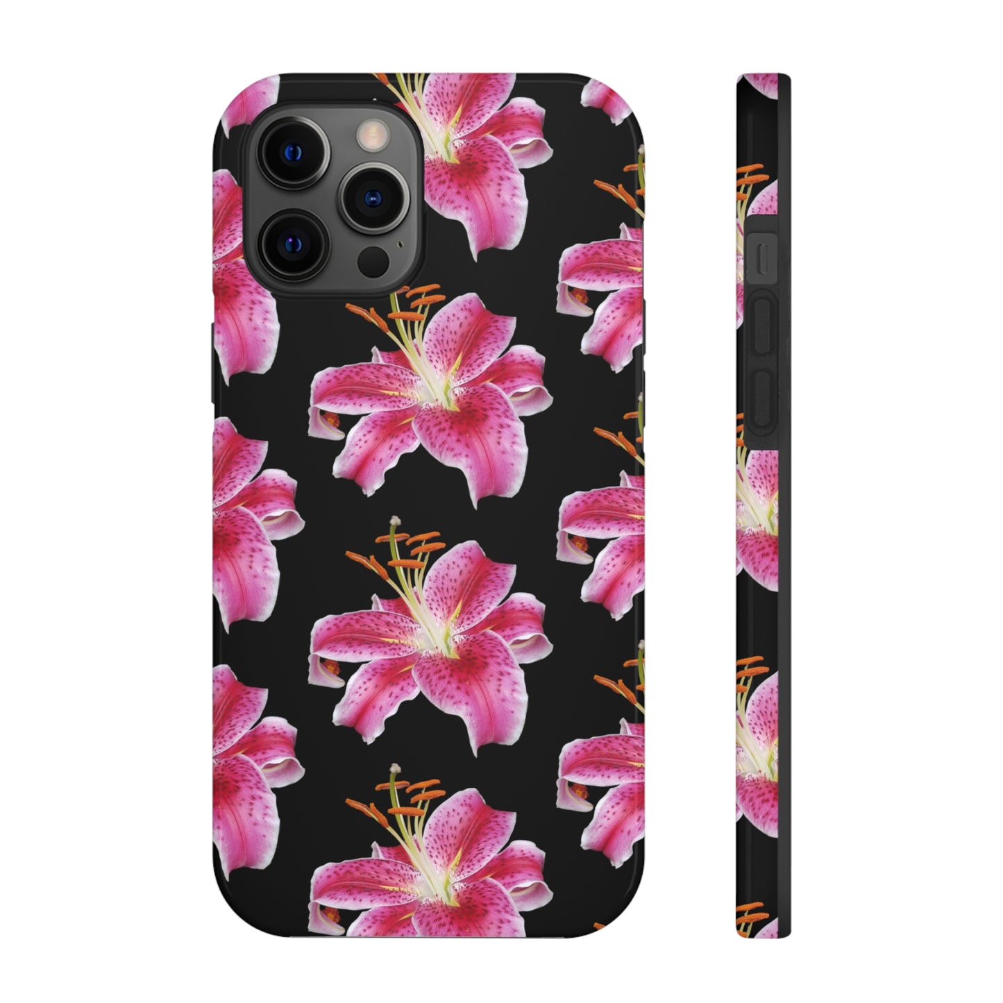 Stargazer Lily Black Tough Phone Case