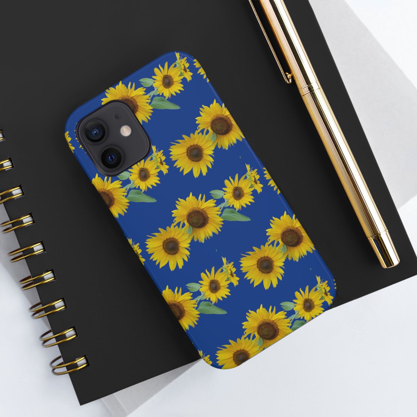 Sunflower Cluster Blue Tough Phone Case