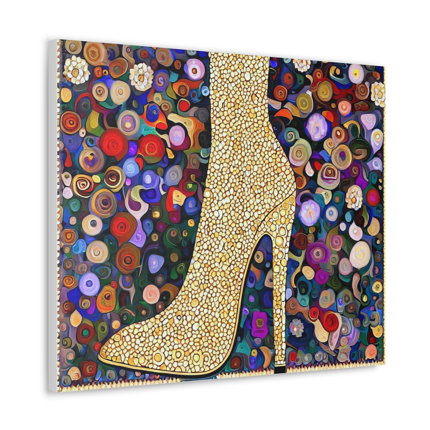 Gold Shoe  - Canvas Wall Art