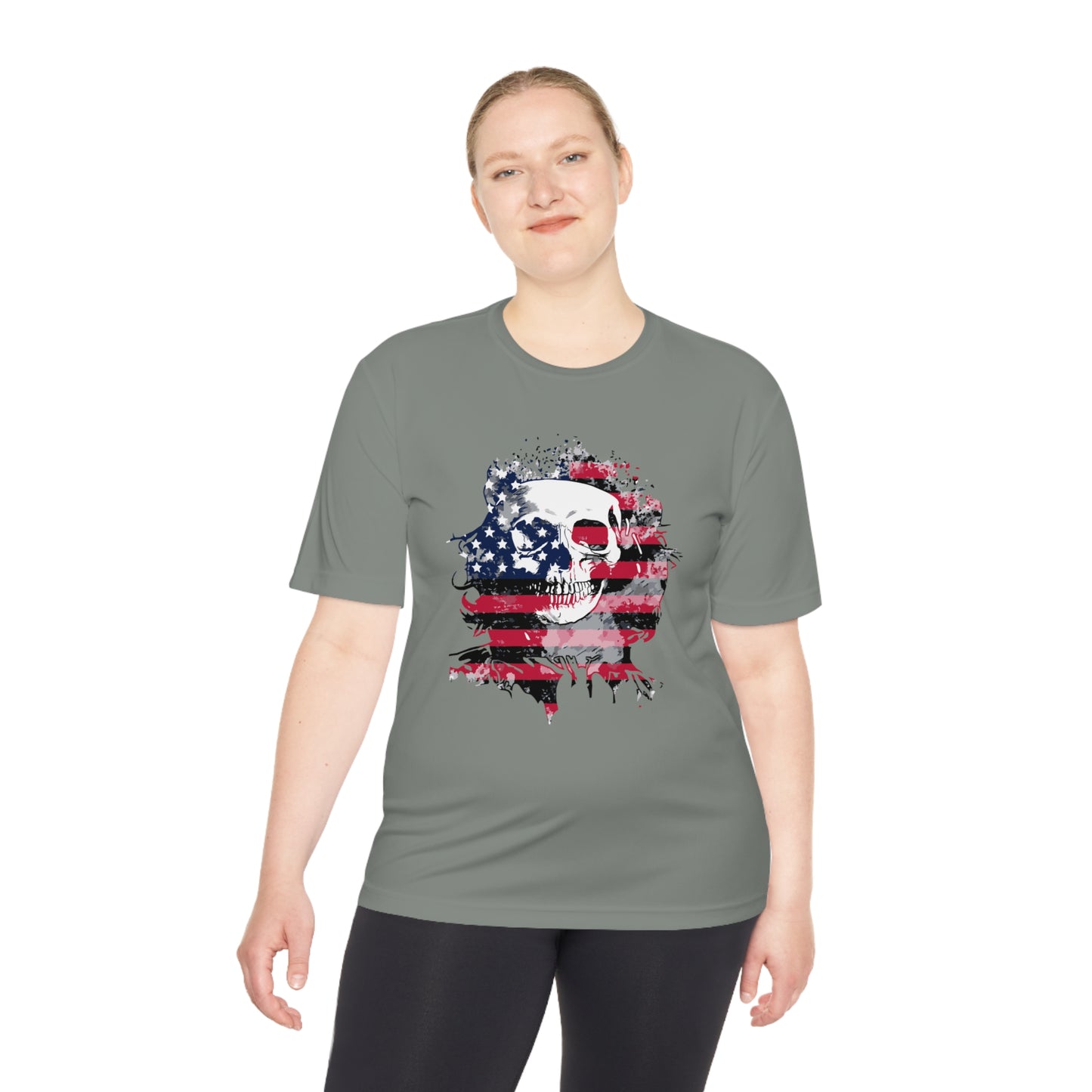 Skull and Flag Unisex Moisture Wicking Tee