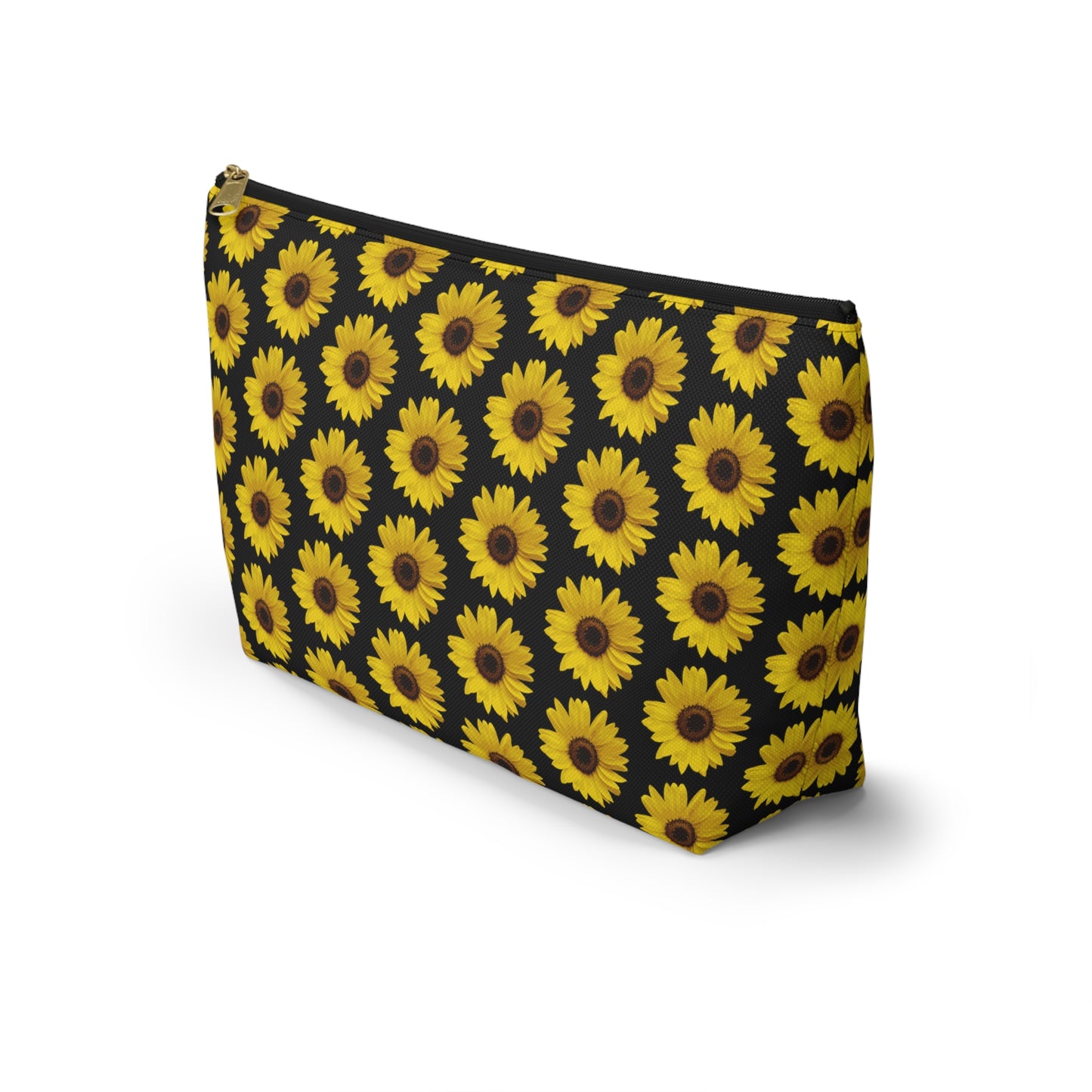 Sunflower Black Accessory Pouch w T-bottom