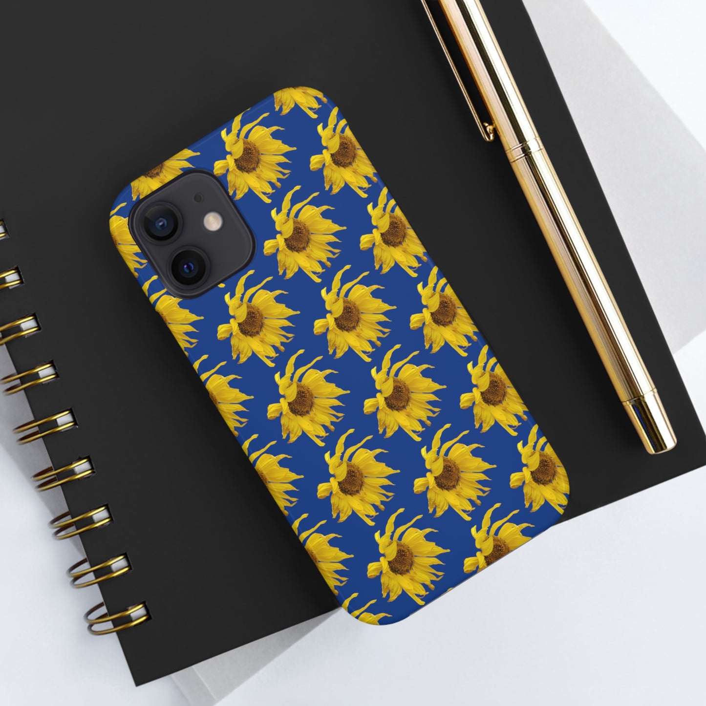 Fall Sunflower Blue Tough Phone Case