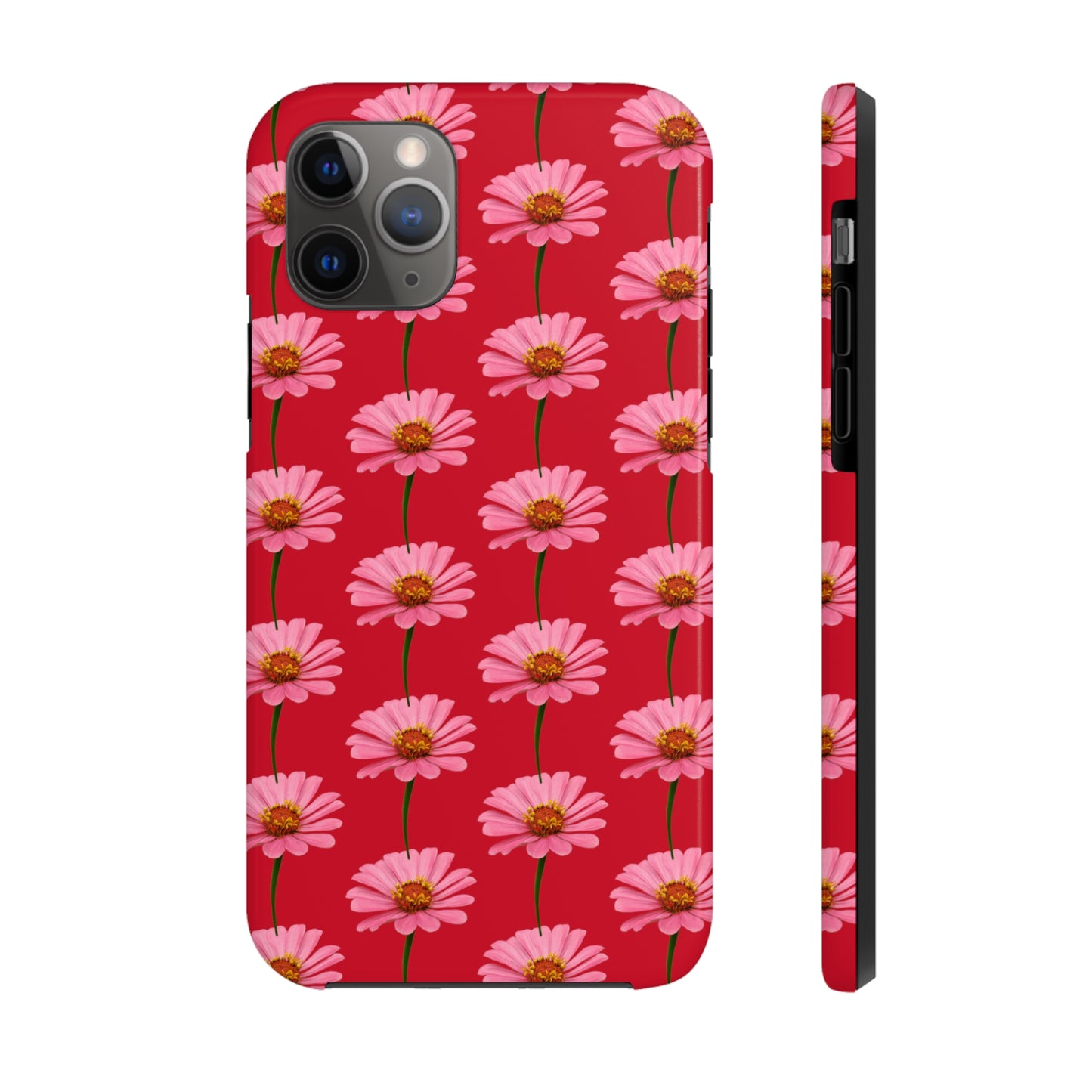 Pink Zinnia Red Tough Phone Case