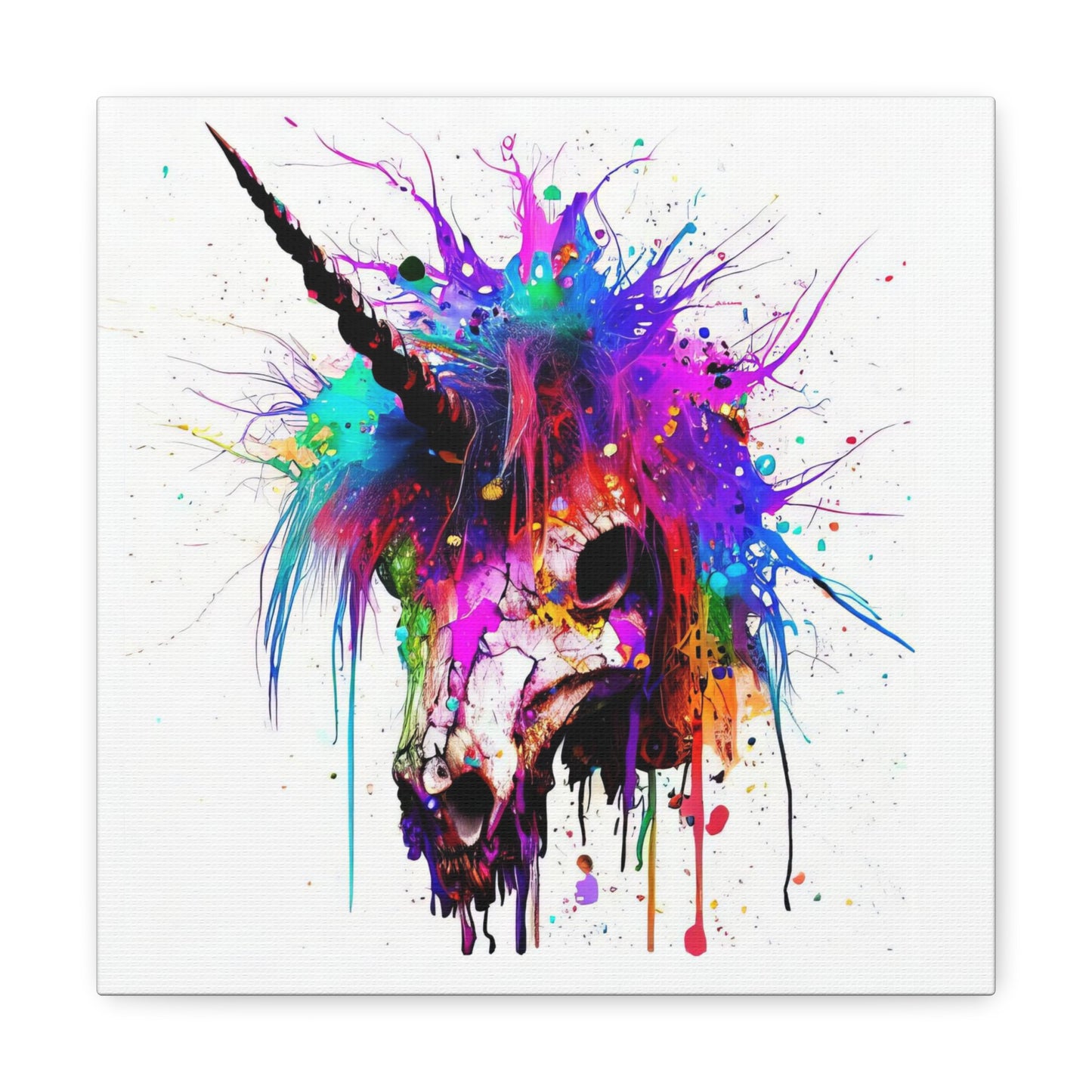 Unicorn Skull - Canvas Wall Art