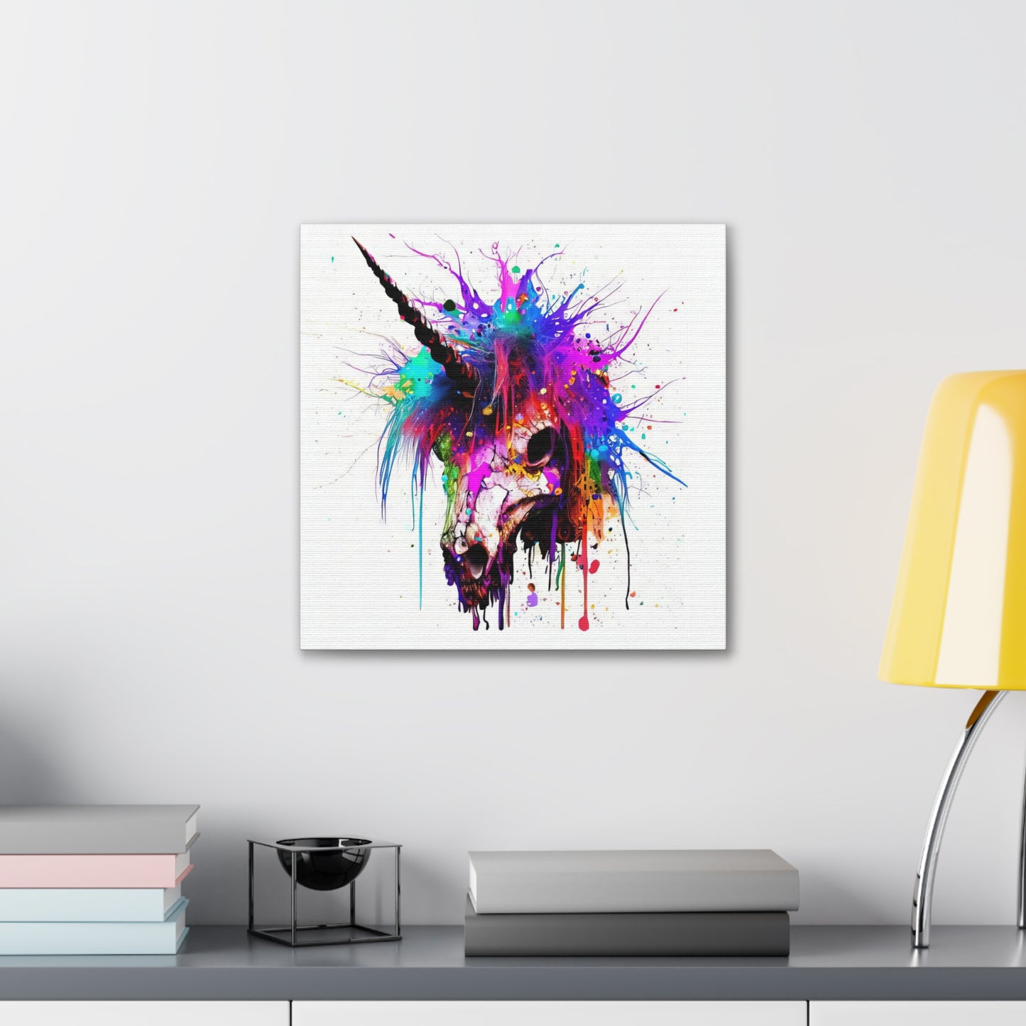 Unicorn Skull - Canvas Wall Art