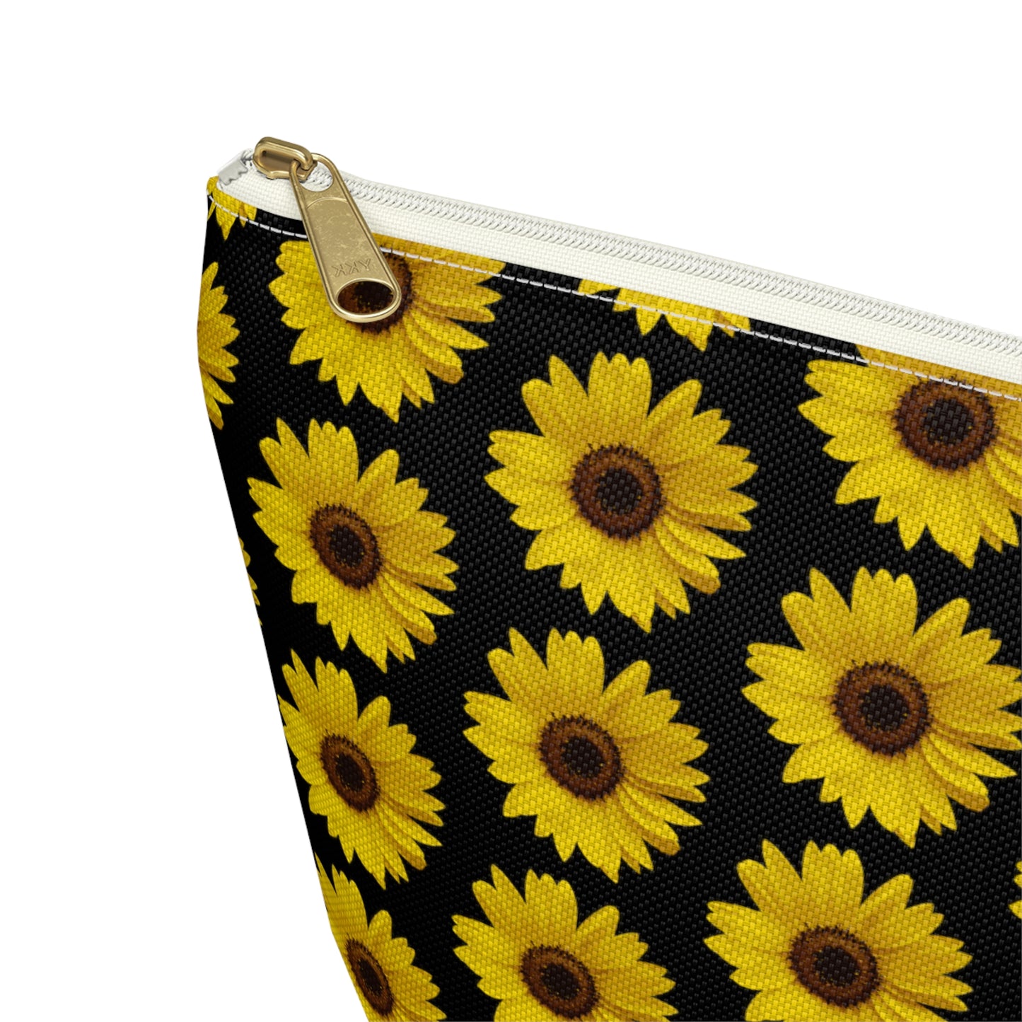 Sunflower Black Accessory Pouch w T-bottom