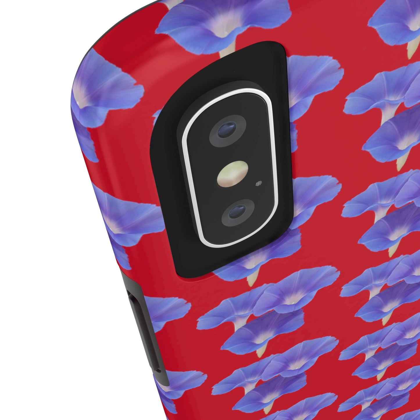 Purple Morning Glory Red Tough Phone Case