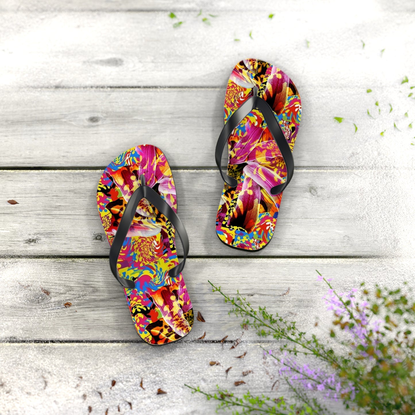 Floral Fiesta Flip Flops