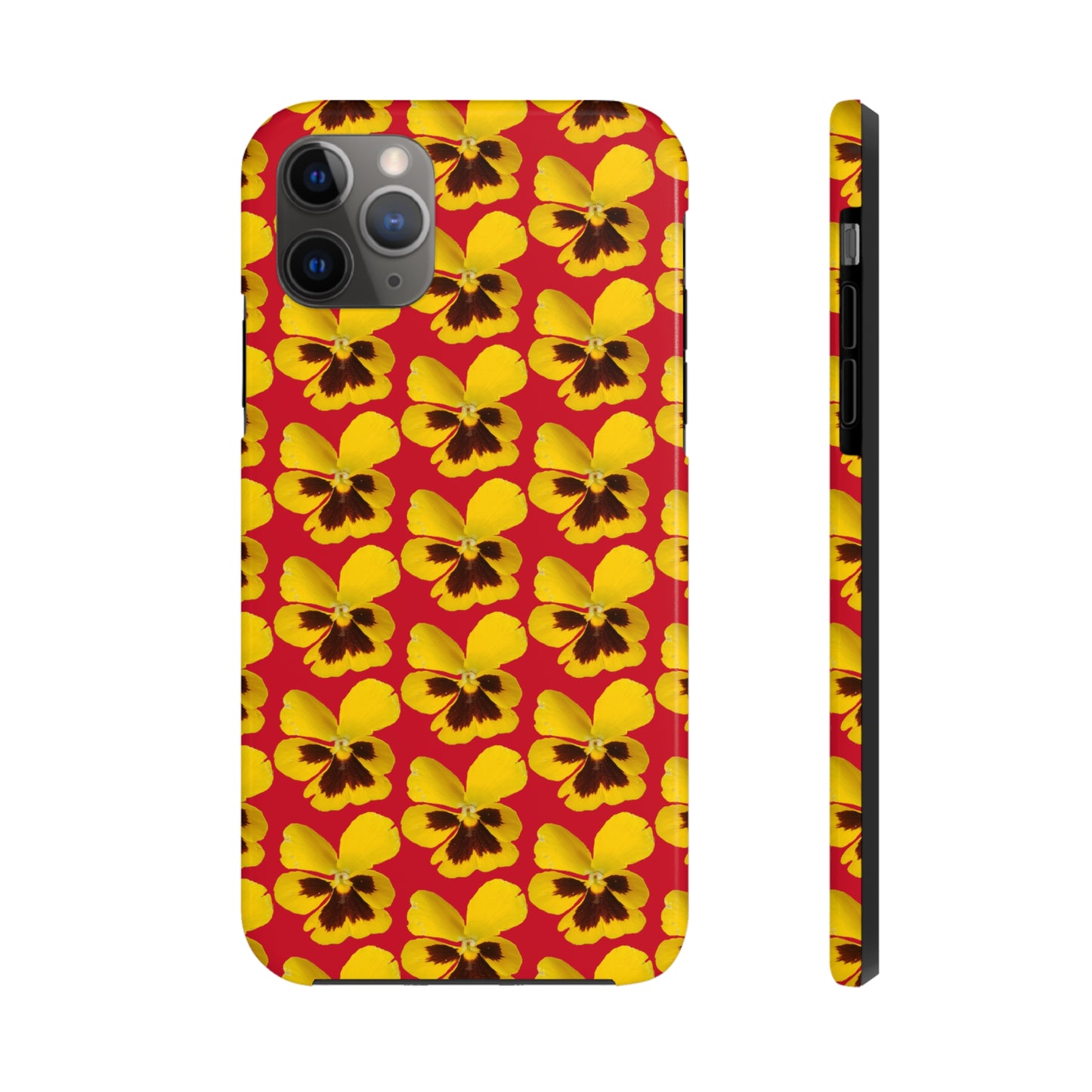 Yellow Pansy Red Tough Phone Case