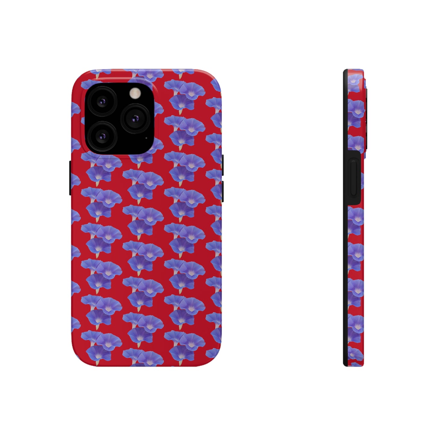 Purple Morning Glory Red Tough Phone Case