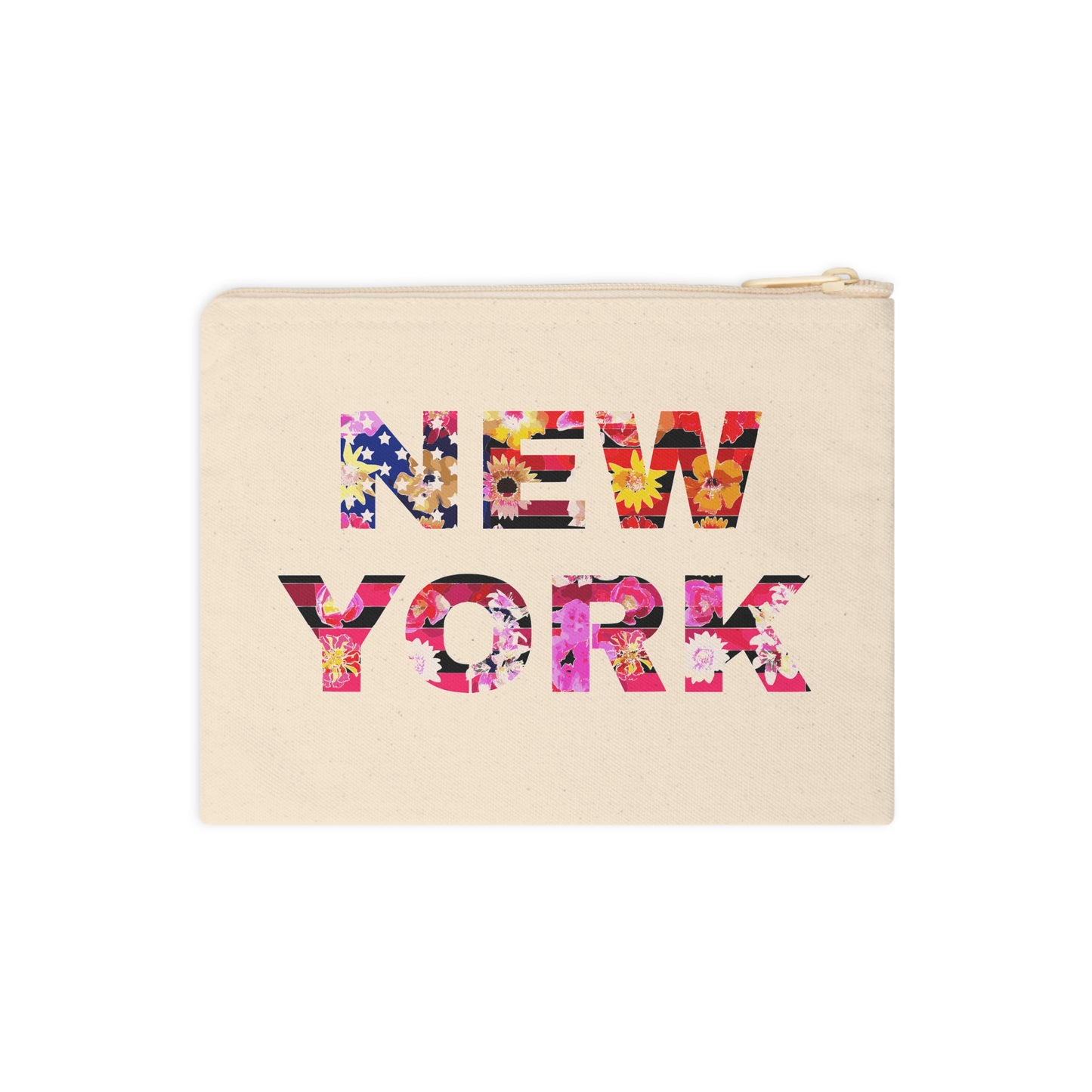 New York Floral Zipper Pouch