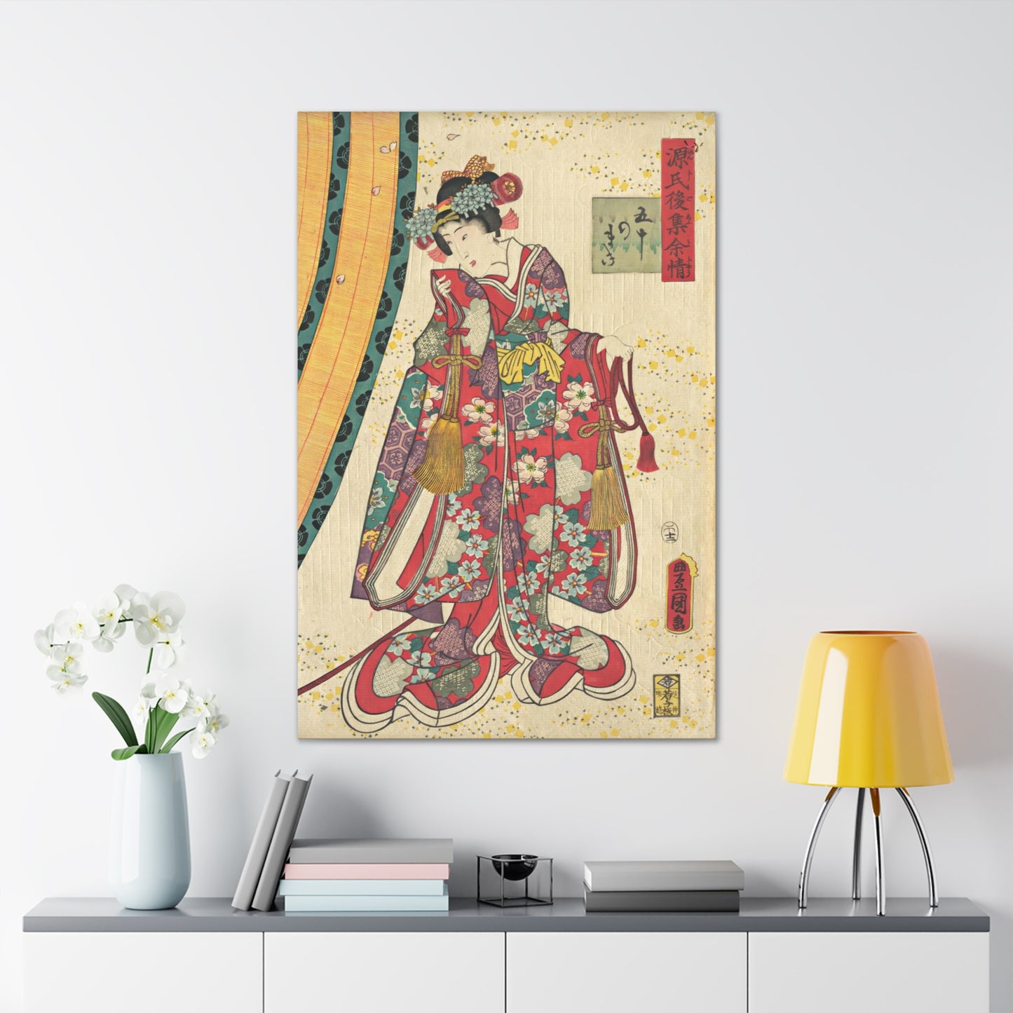 Utagawa Kunisada - Parody of the Third Princess and Kashiwagi Wall Art