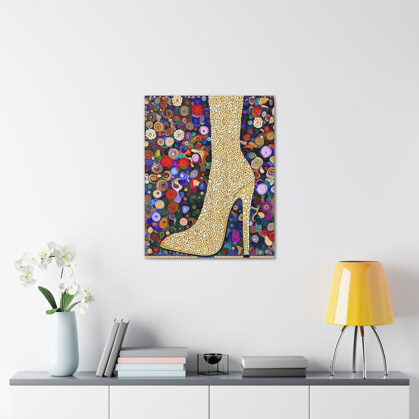 Gold Shoe  - Canvas Wall Art