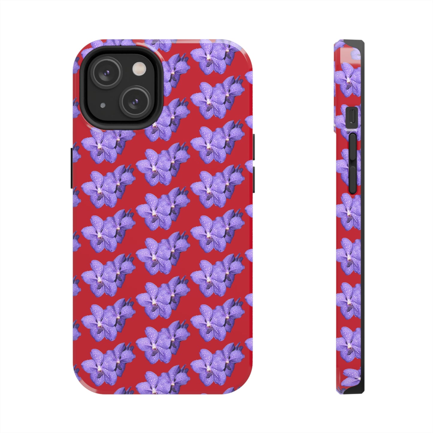 Blue Orchid Red Tough Phone Case