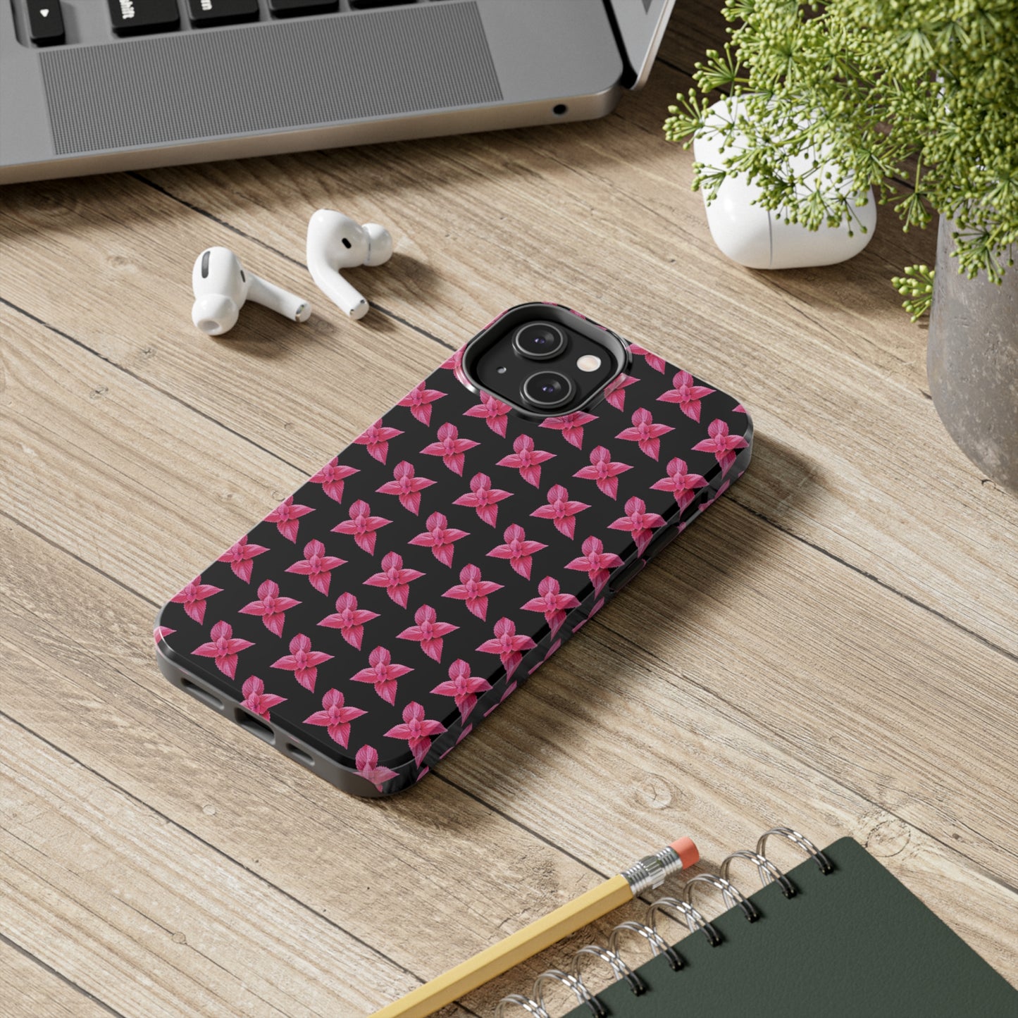 Coleus Black Tough Phone Case