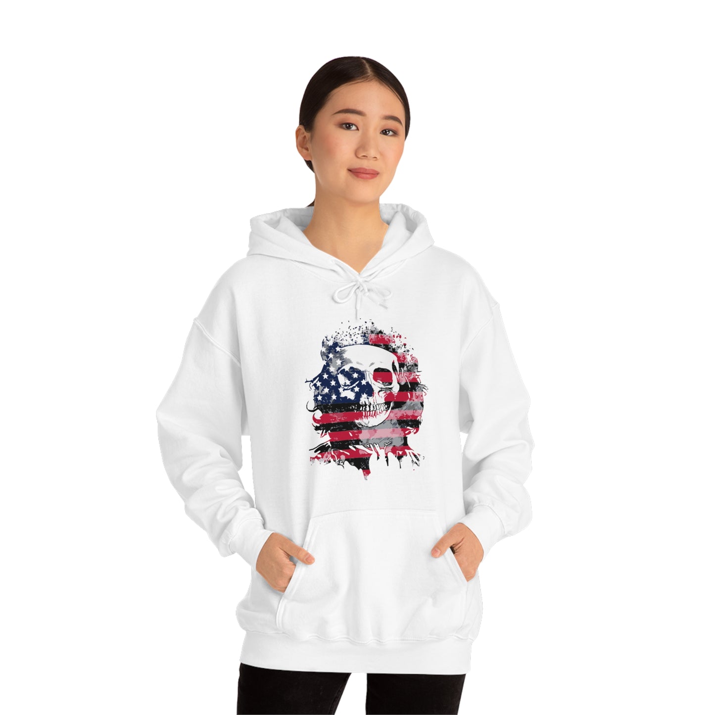 Skull and Flag Unisex Heavy Blend™ Hooded Sweatshirt