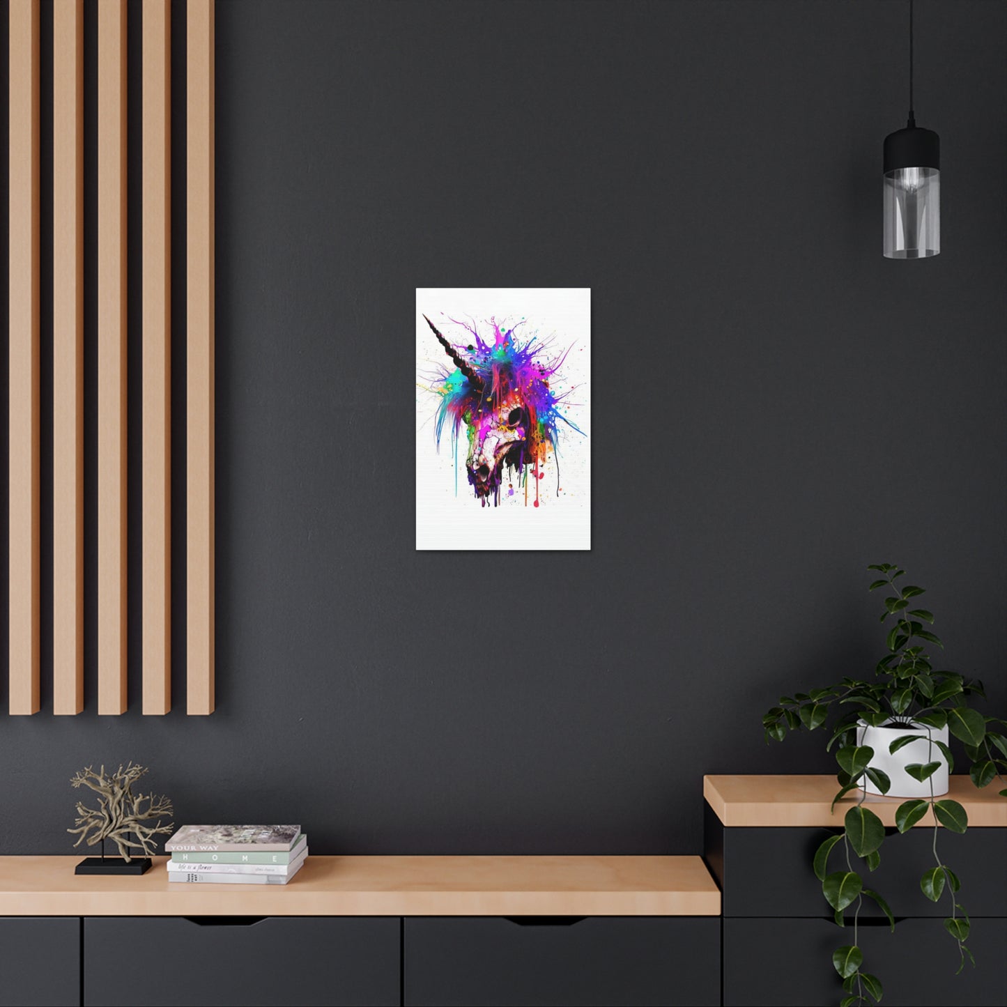 Unicorn Skull - Canvas Wall Art