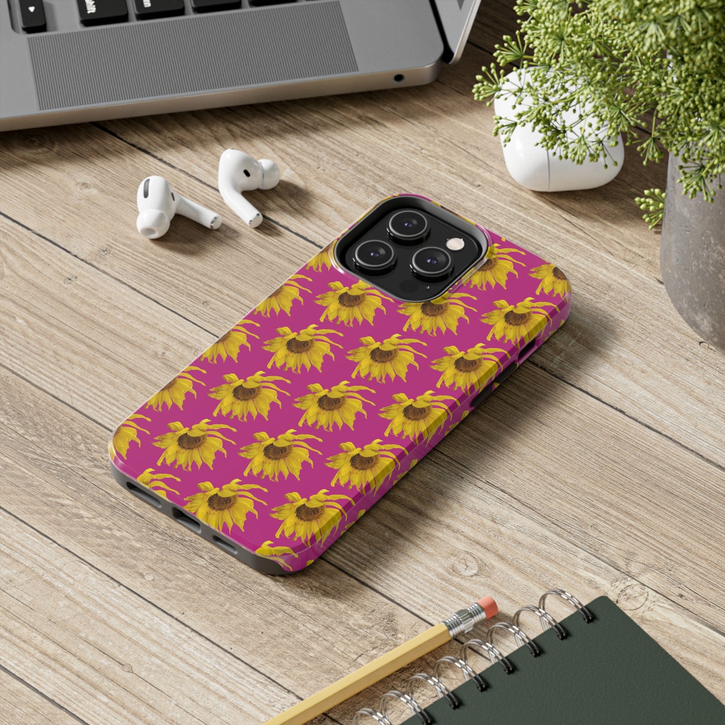 Fall Sunflower Pink Tough Phone Case