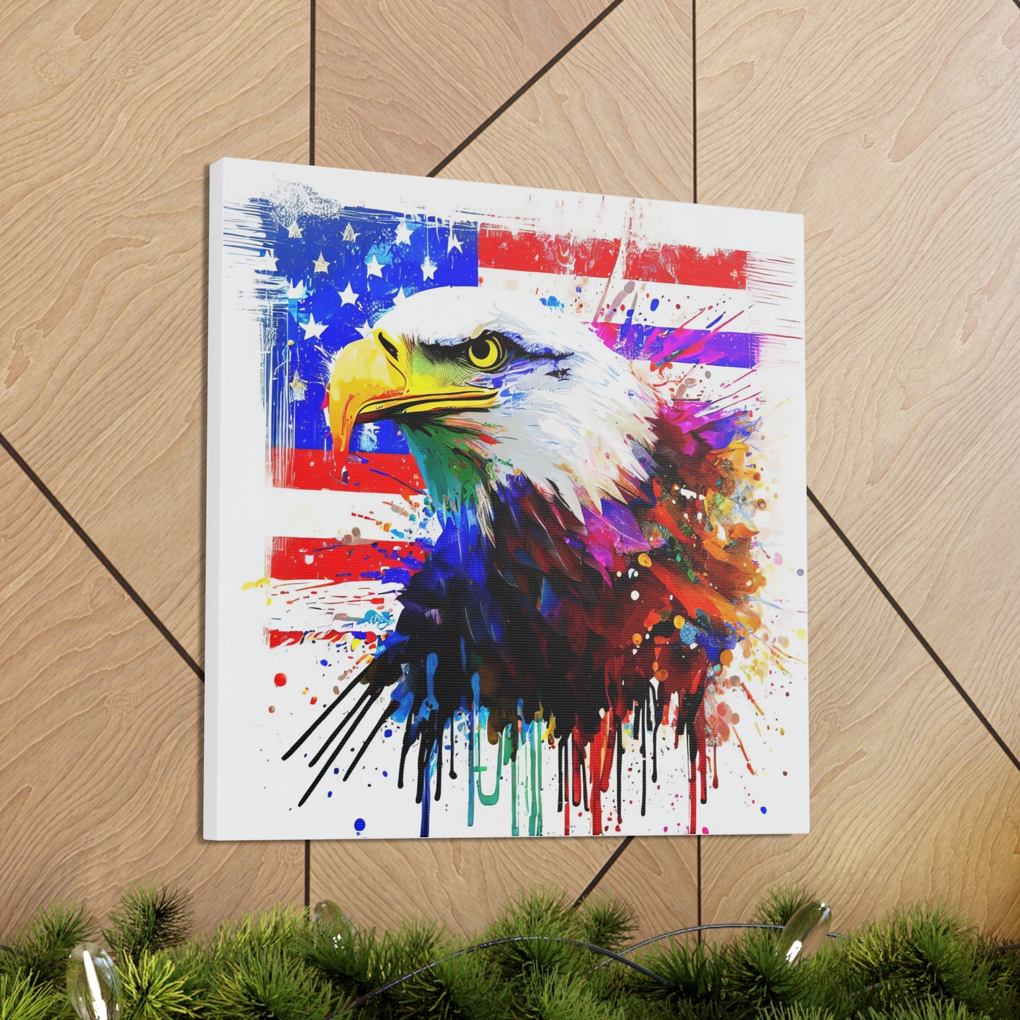 American Eagle Flag  - Canvas Wall Art