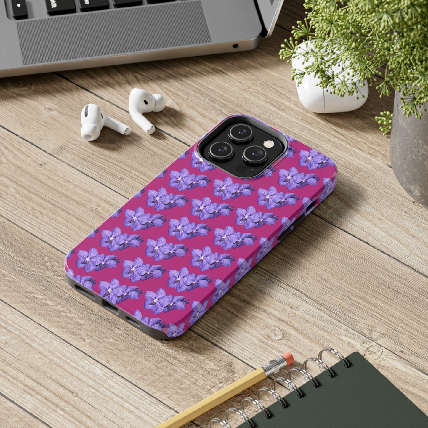 Blue Orchid Pink Tough Phone Case