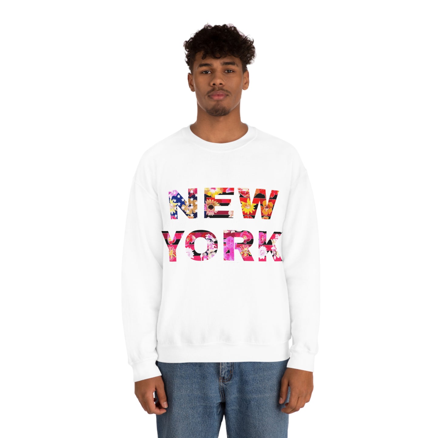 New York Floral Heavy Blend Sweatshirt