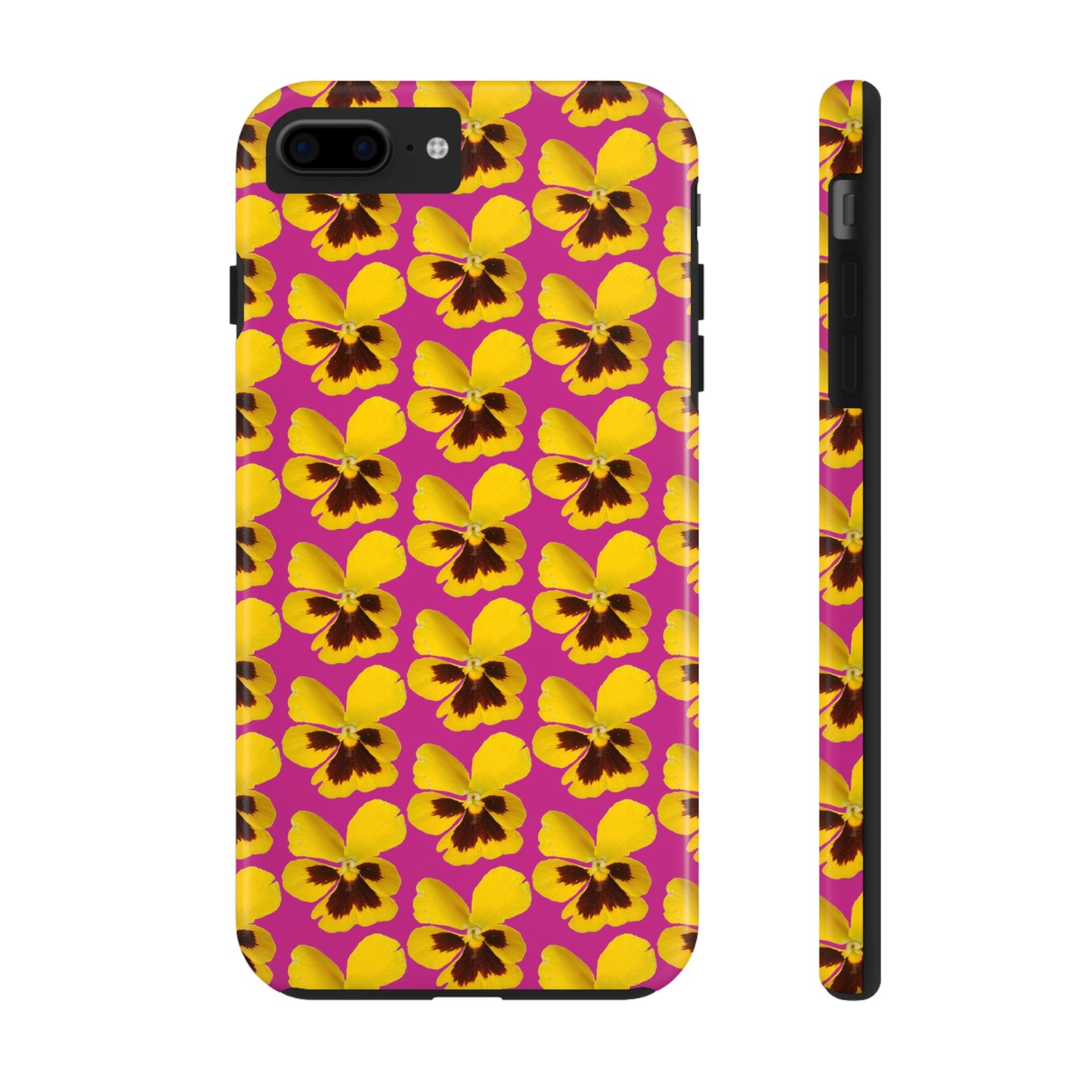 Yellow Pansy Pink Tough Phone Case