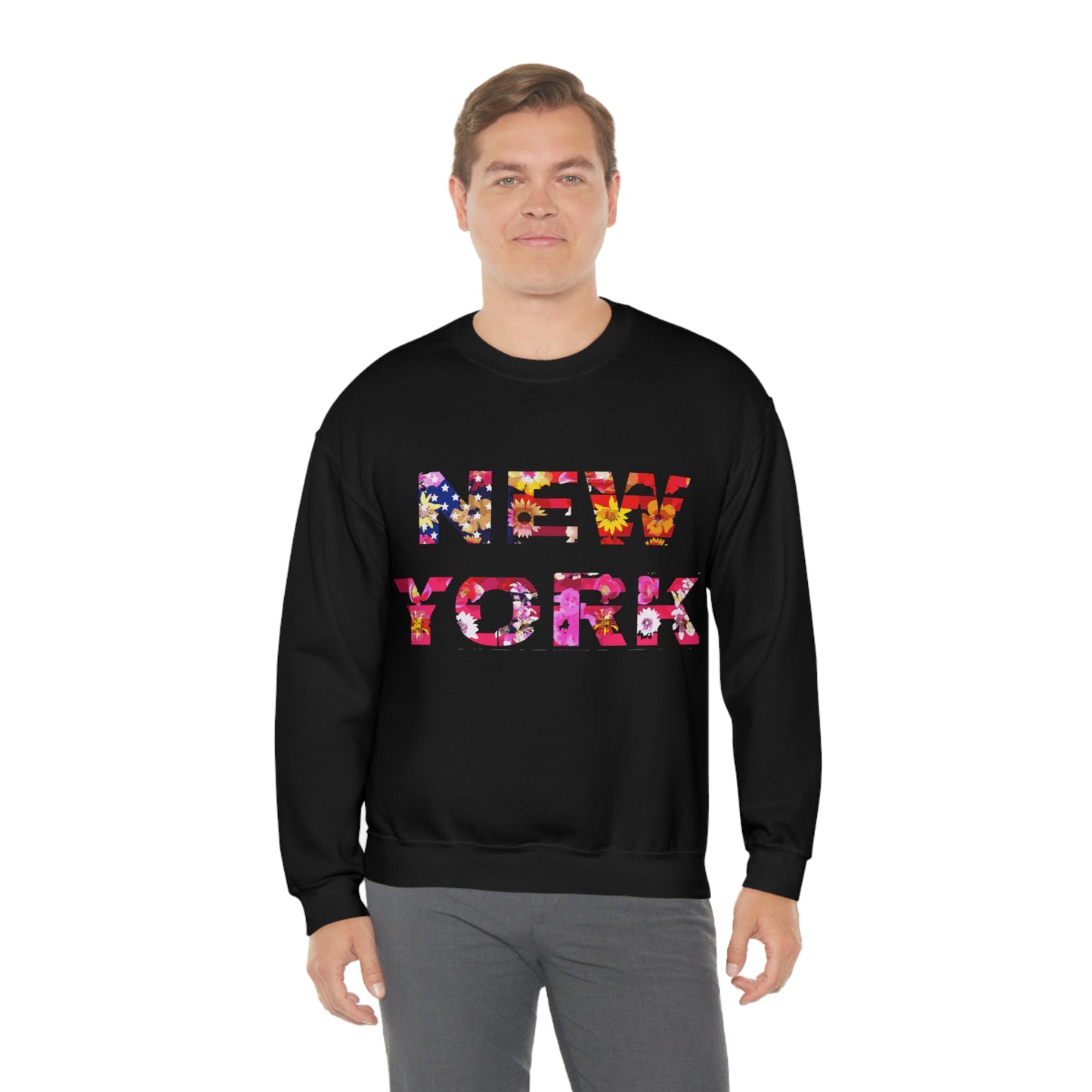 New York Floral Heavy Blend Sweatshirt