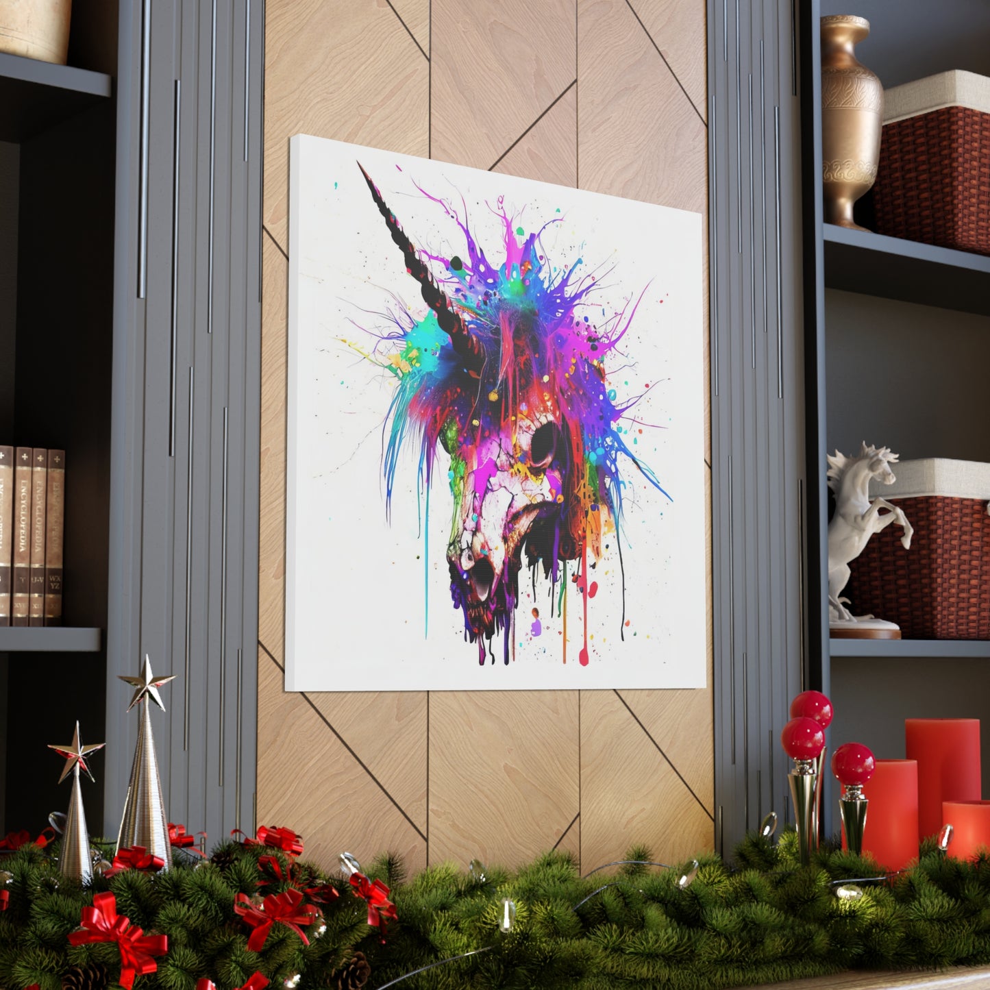 Unicorn Skull - Canvas Wall Art