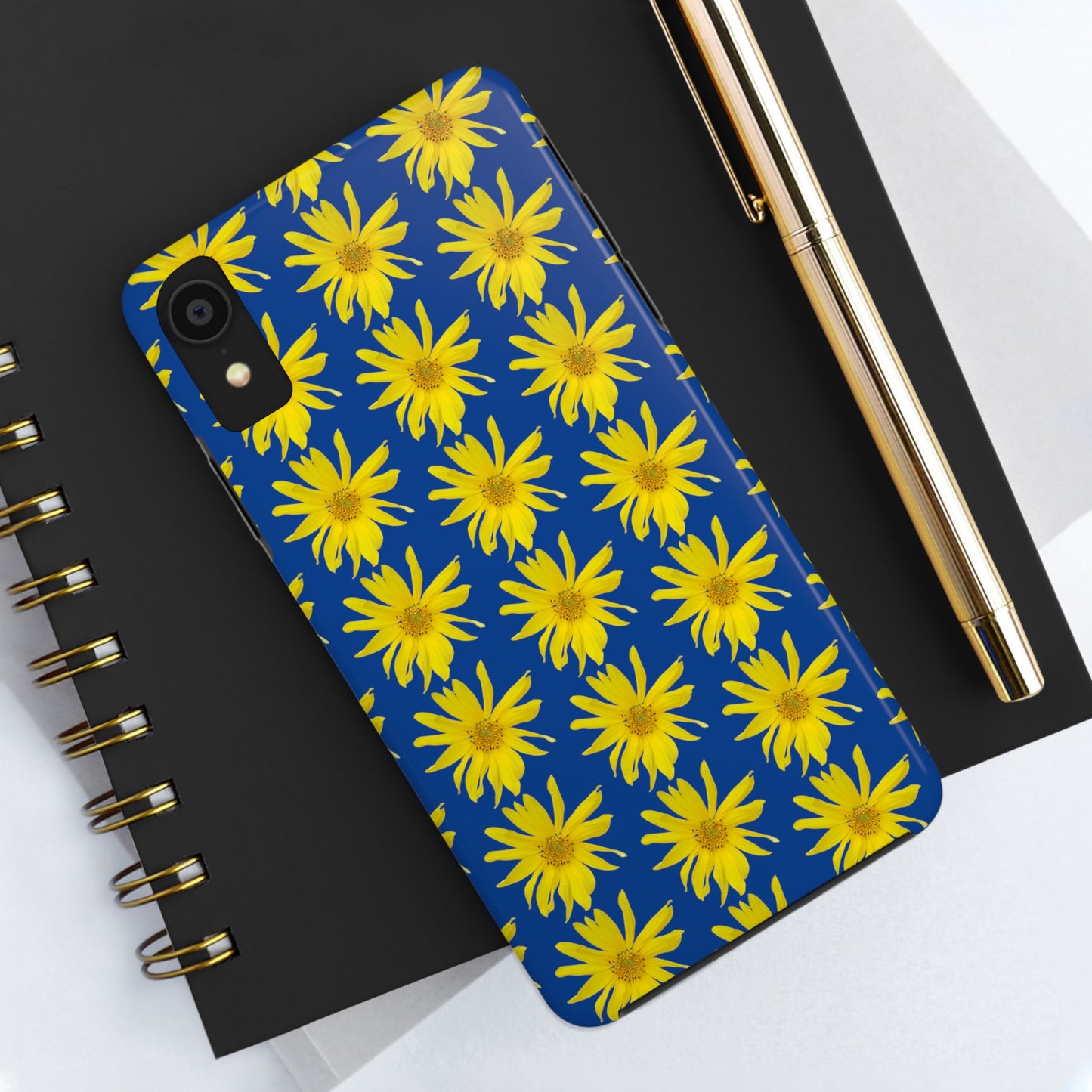 Wild Sunflower Blue Tough Phone Case