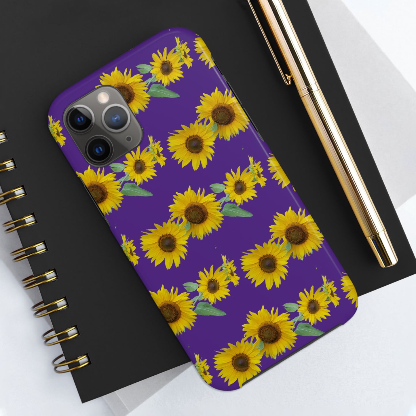 Sunflower Cluster Purple Tough Phone Case