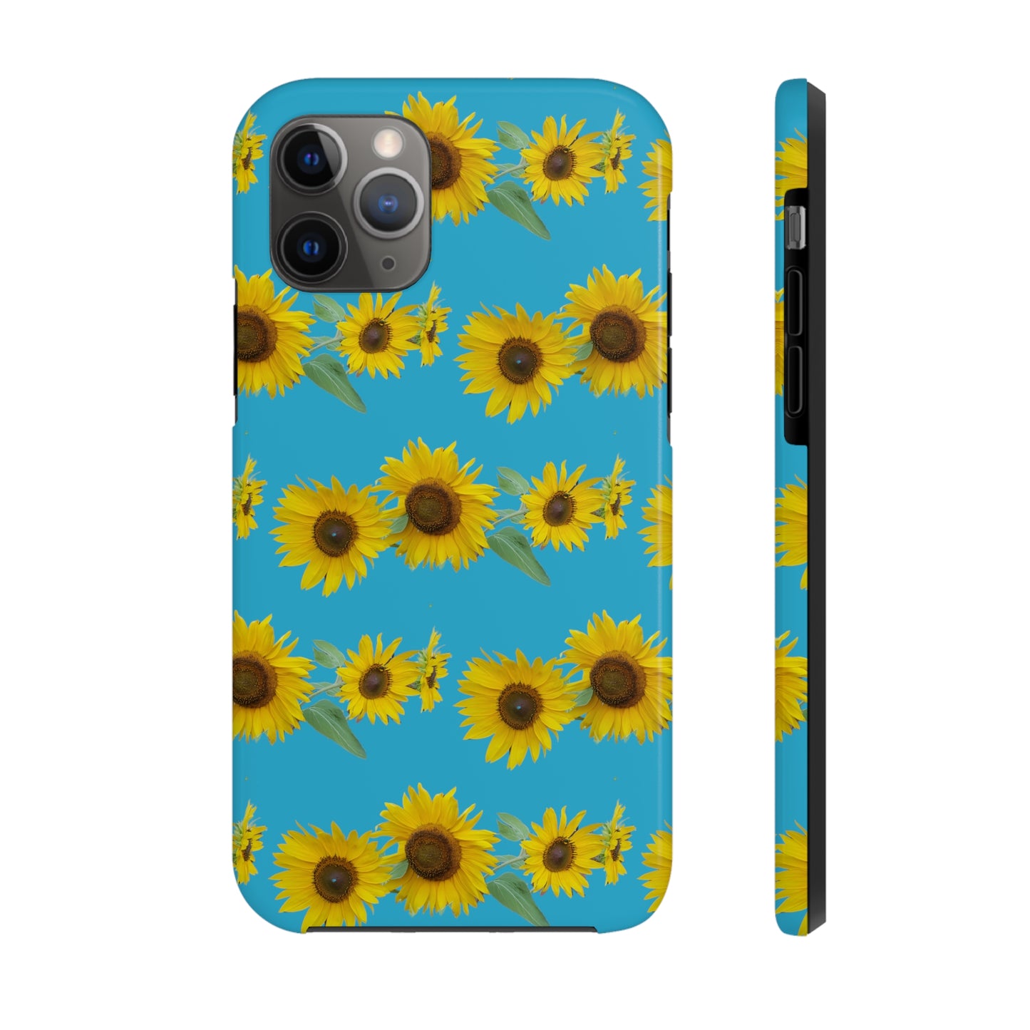 Sunflower Cluster Turquoise Tough Phone Case