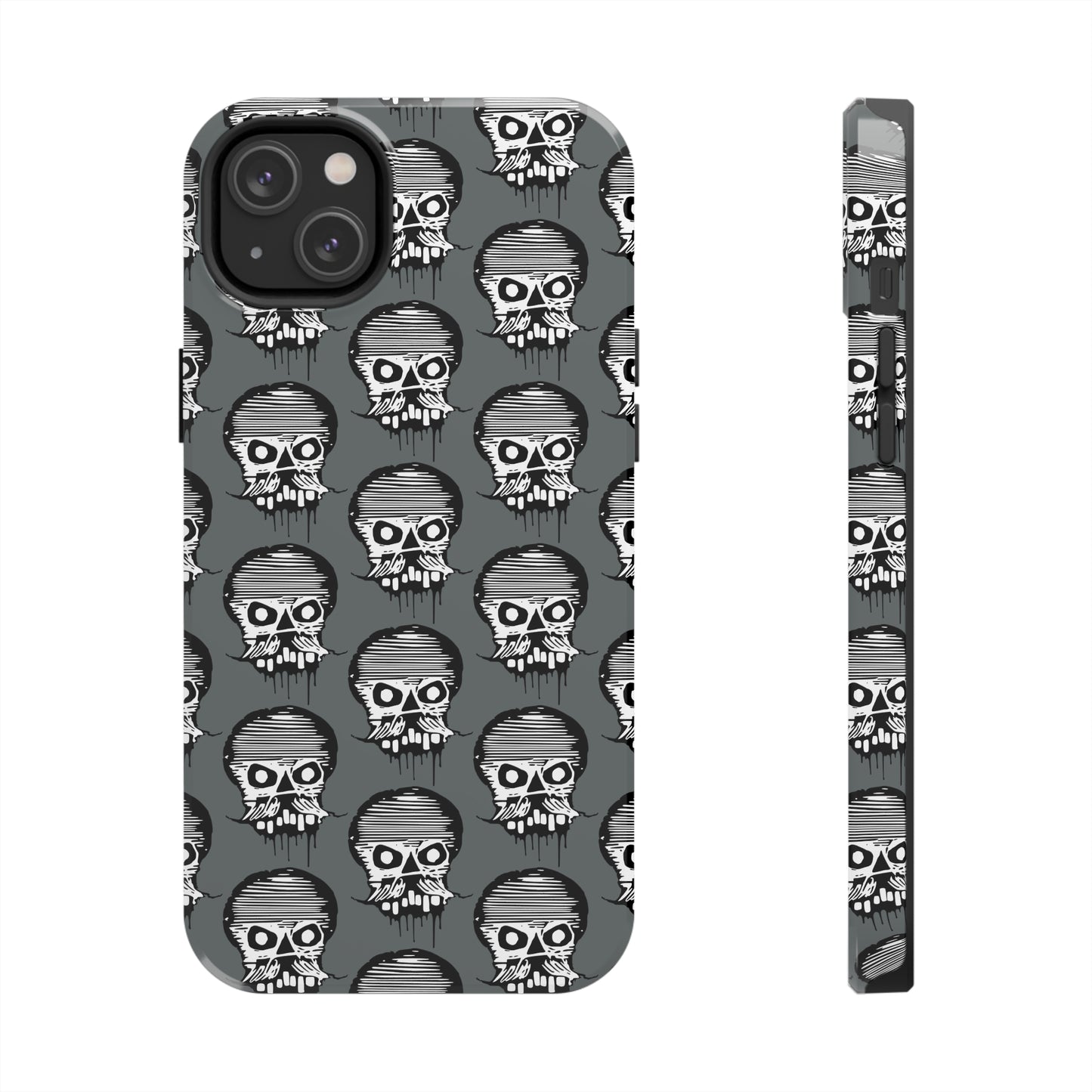 Skull Grey Tough Phone Case