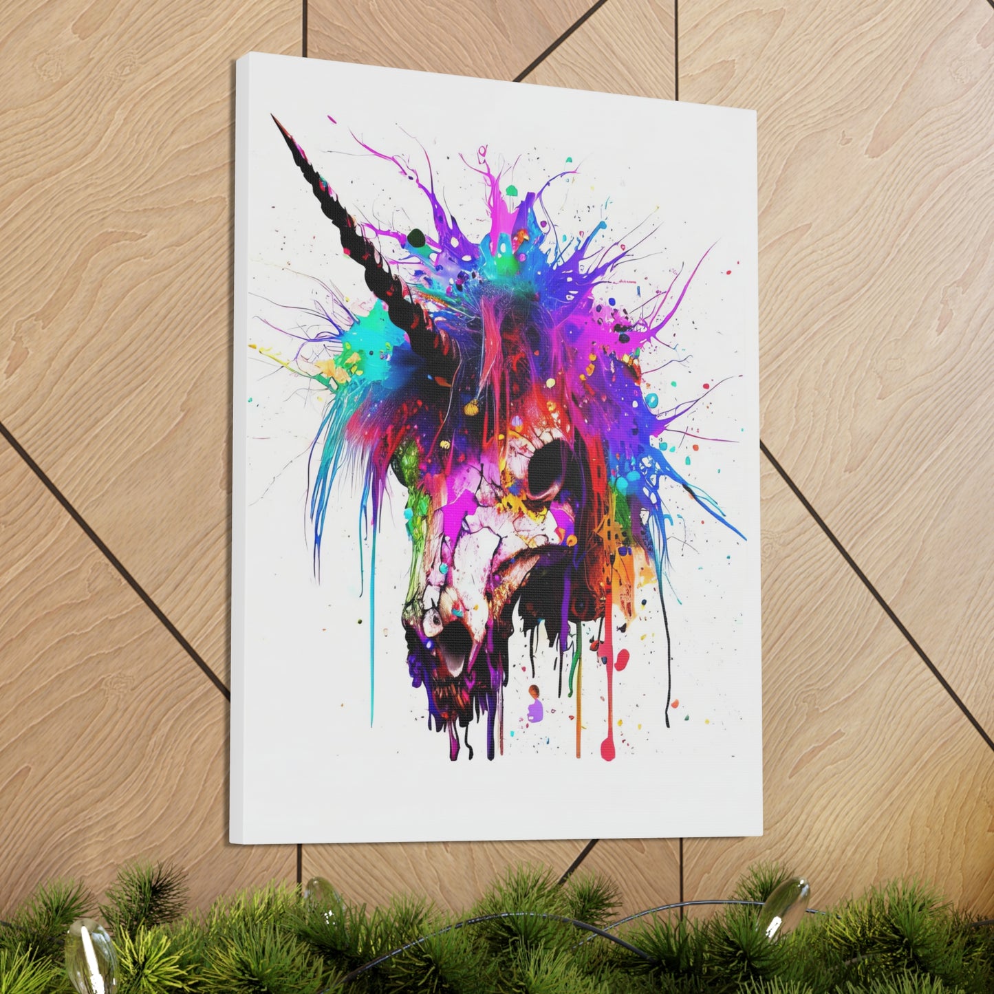 Unicorn Skull - Canvas Wall Art