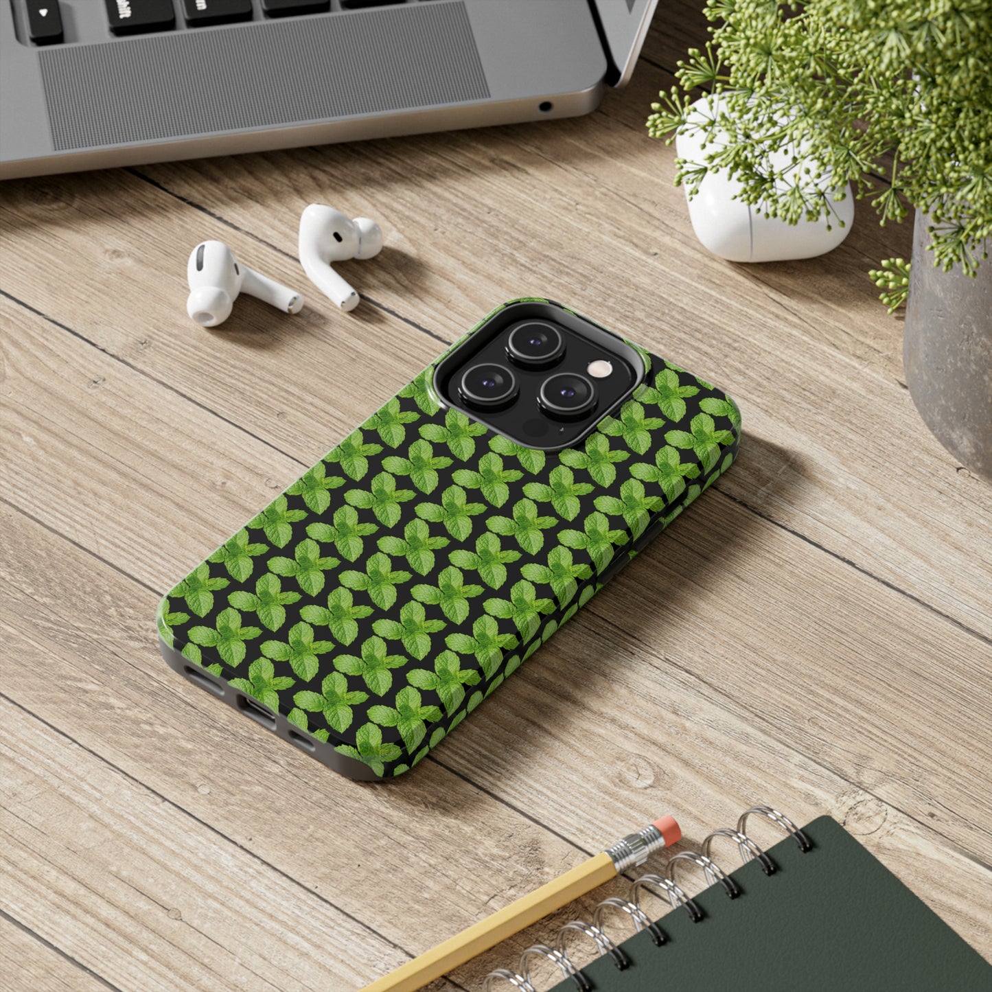 Mint Black Tough Phone Case