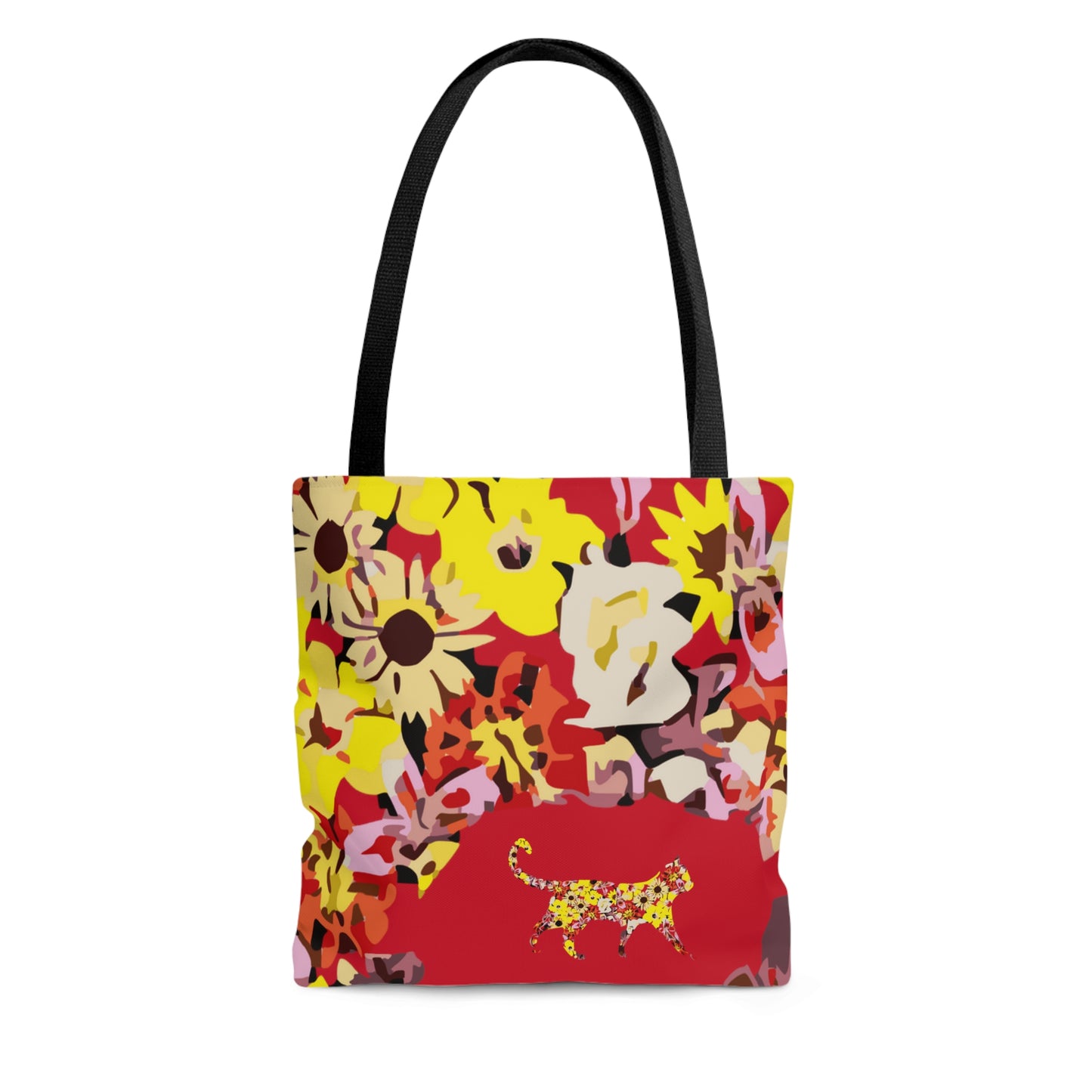 Floral Cat Tote Bag