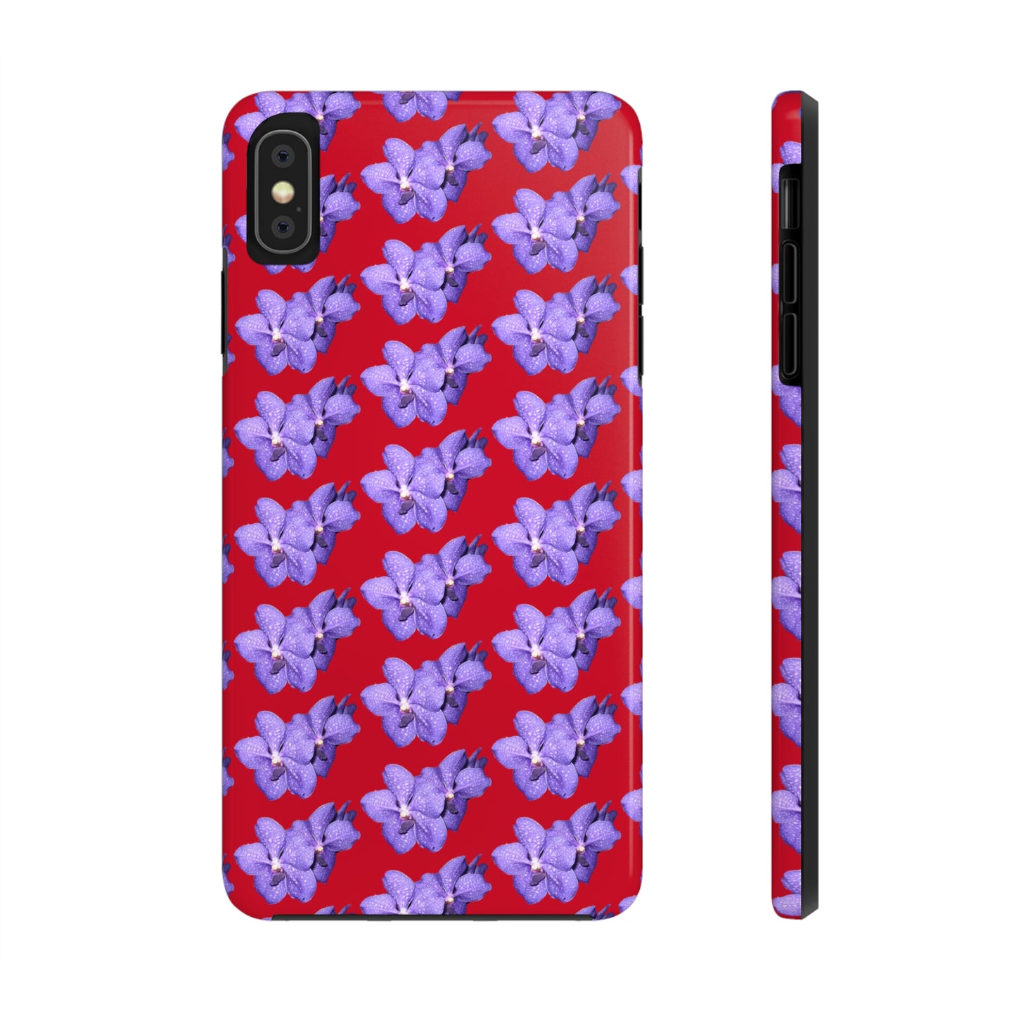 Blue Orchid Red Tough Phone Case